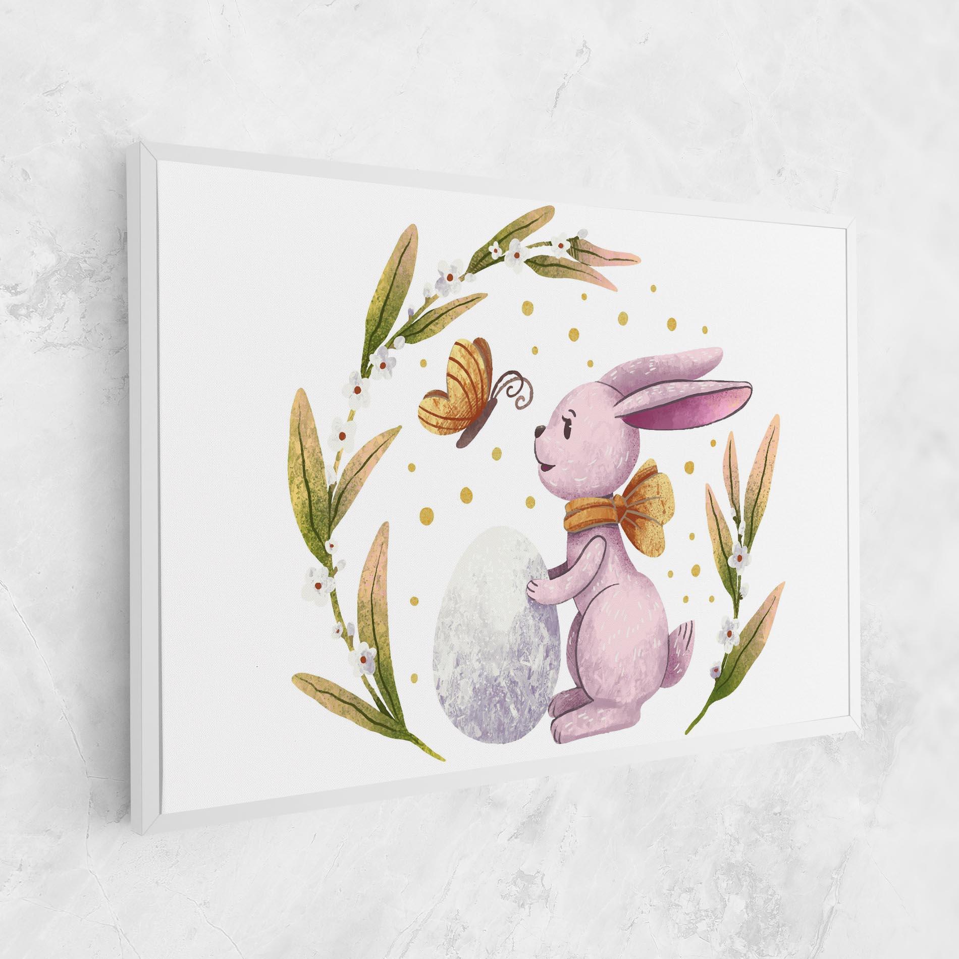 Leinwandbild Easter Pink Bunny mockup 1