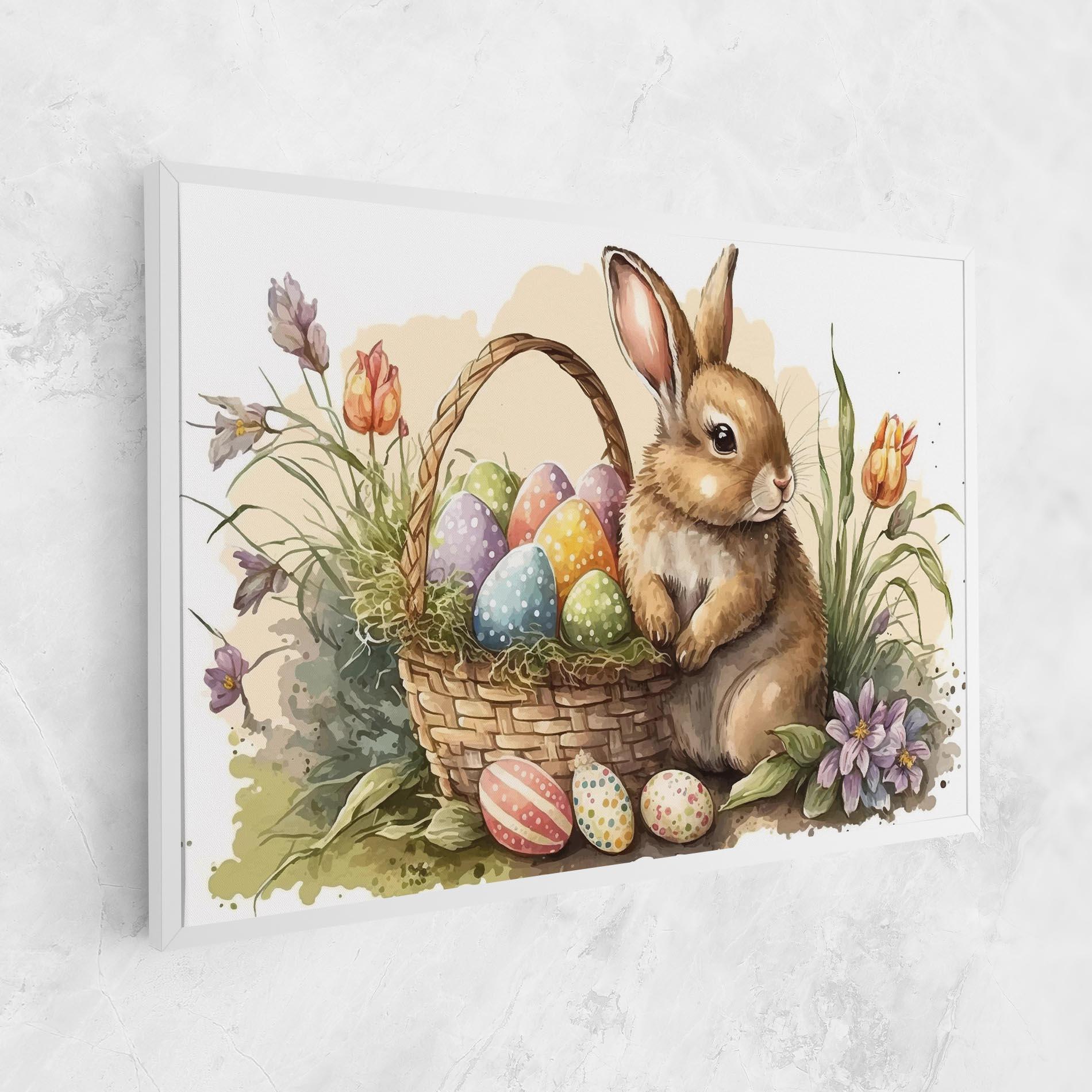 Leinwandbild Eggs Baby Bunny mockup 1