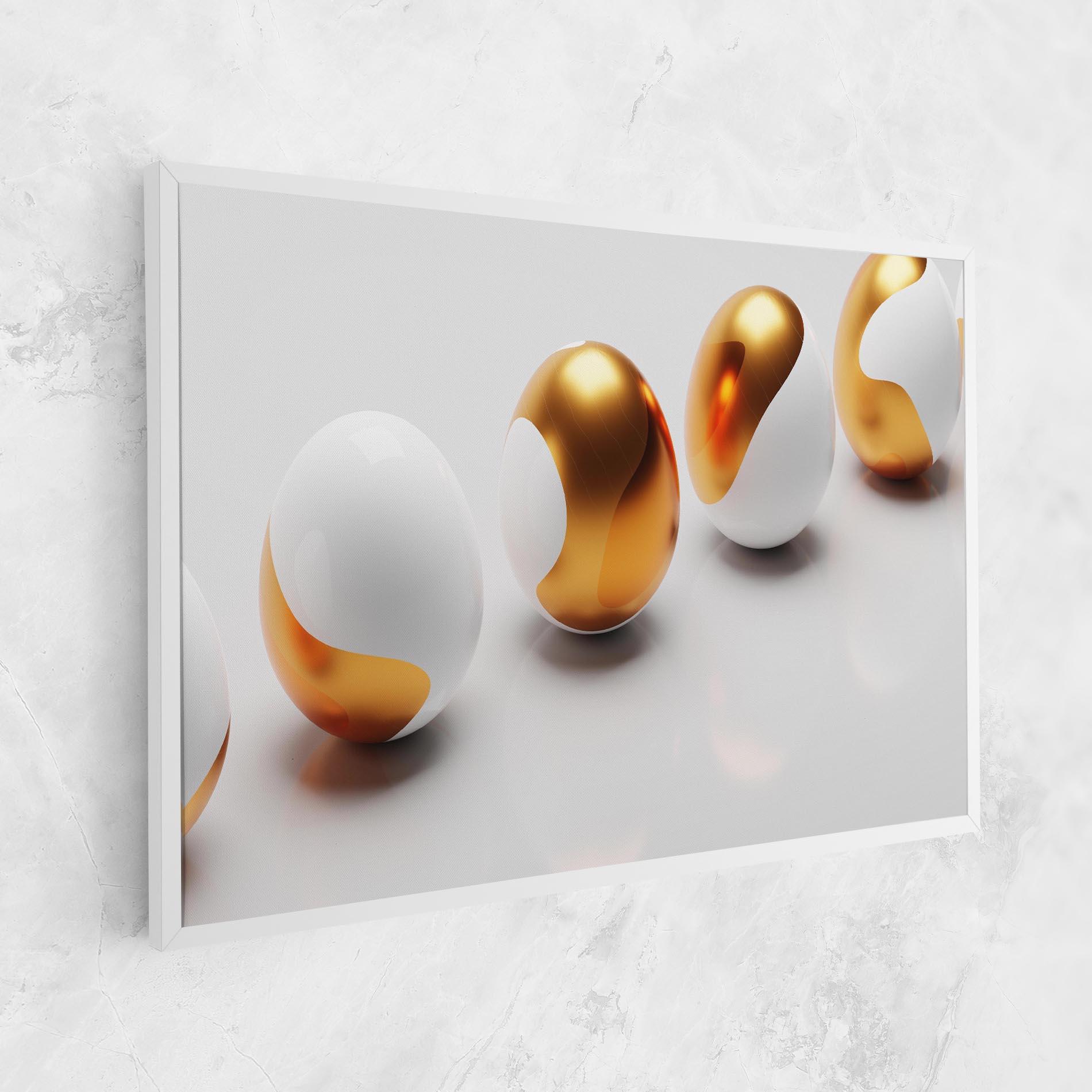 Leinwandbild Elegant Easter Eggs mockup 1