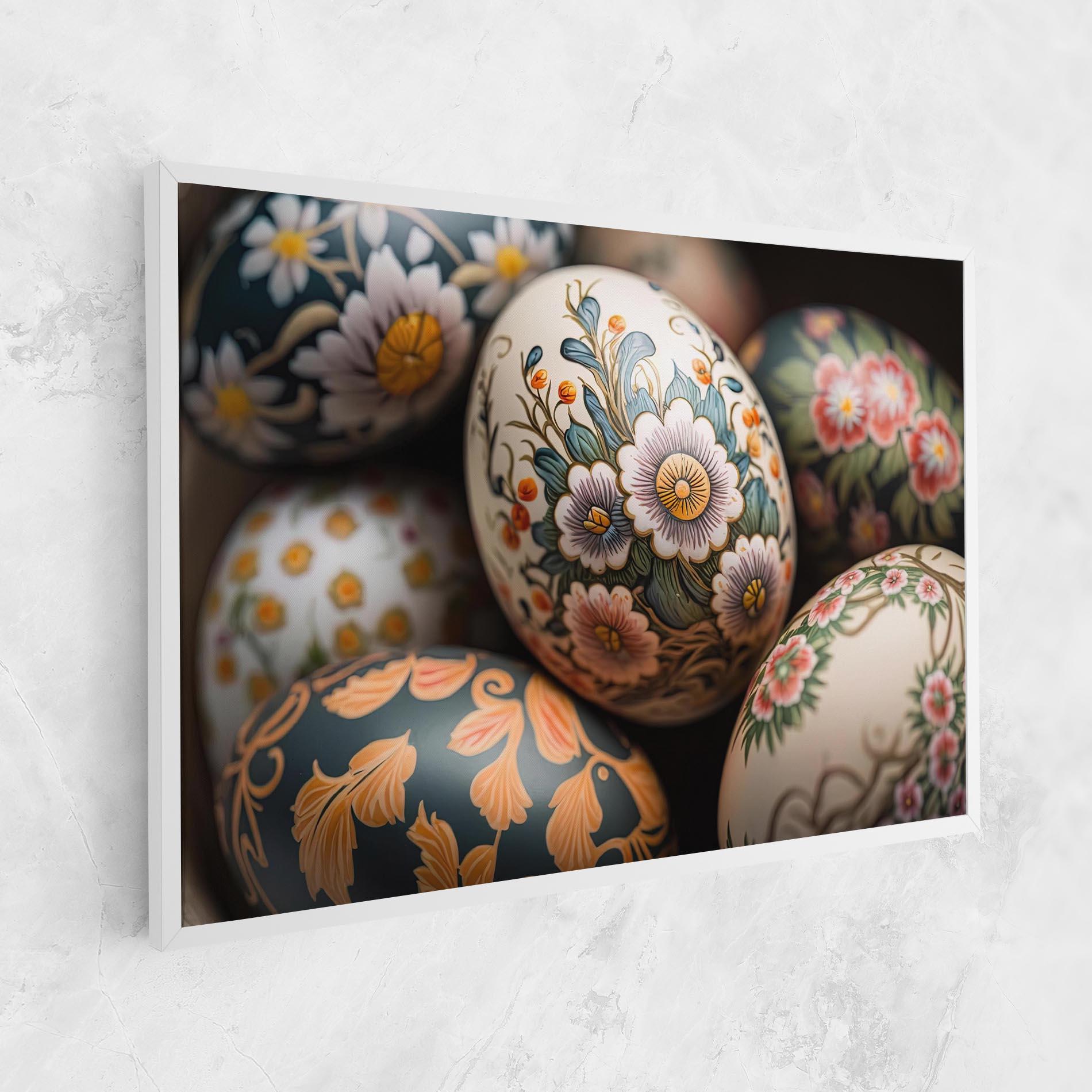Leinwandbild Floral Painted Eggs mockup 1