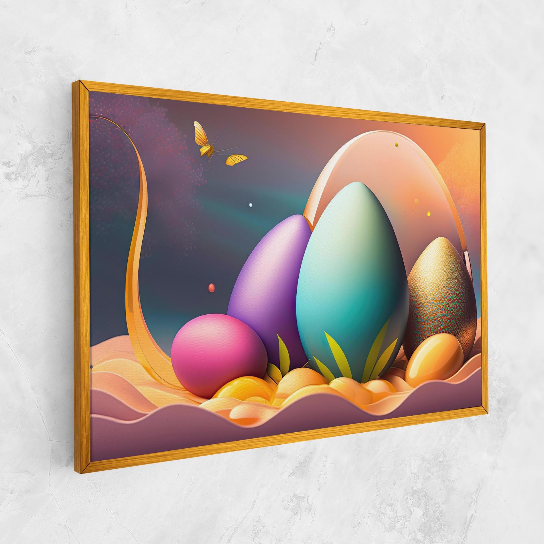 Leinwandbild Big Blue Easter Egg mockup 1