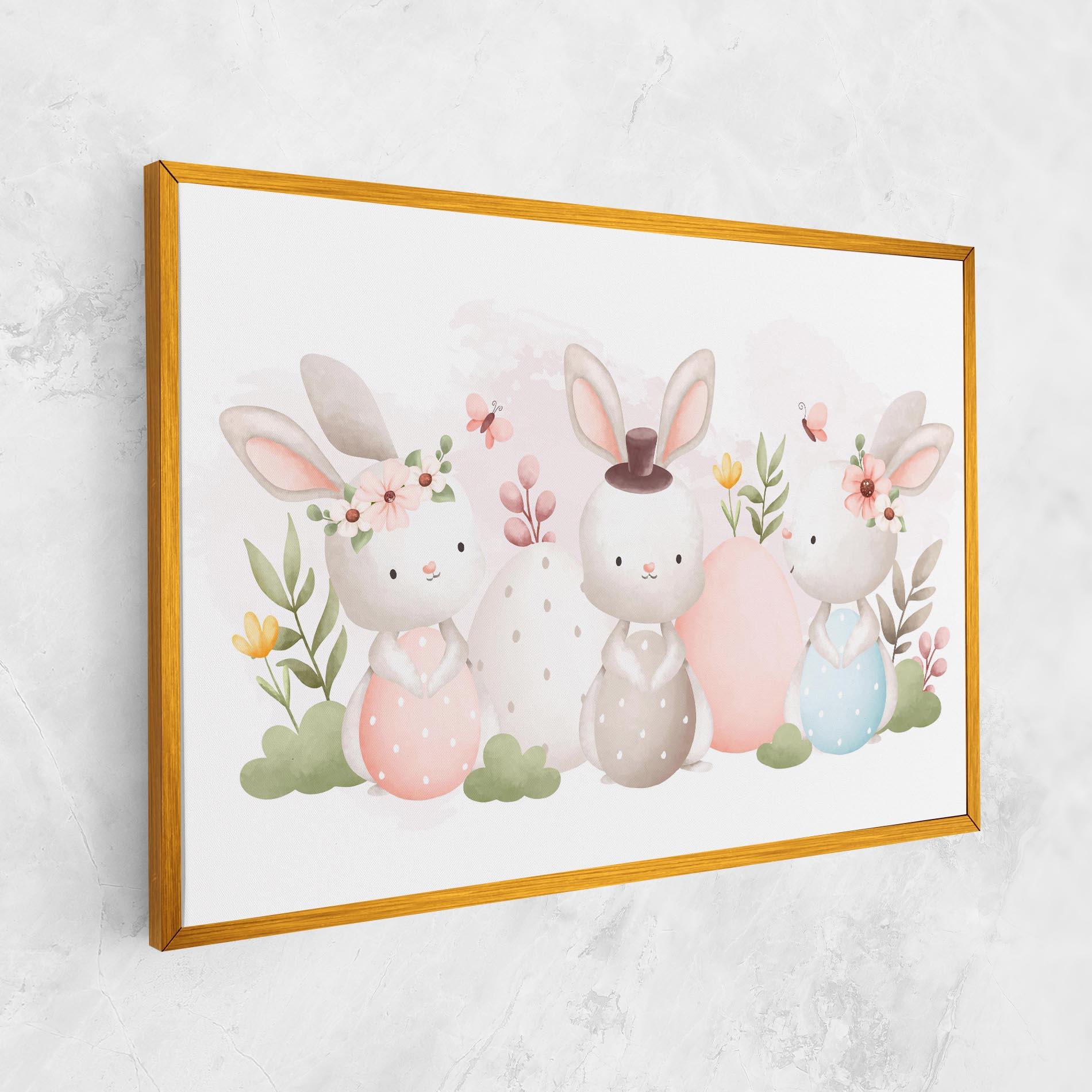 Leinwandbild Bunny With Hat mockup 1