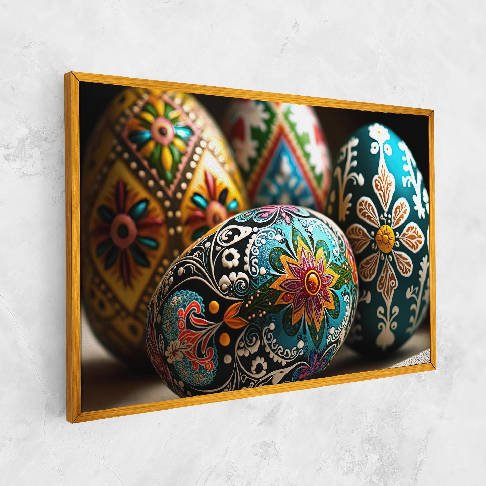 Leinwandbild Easter Eggs Ornament mockup 1