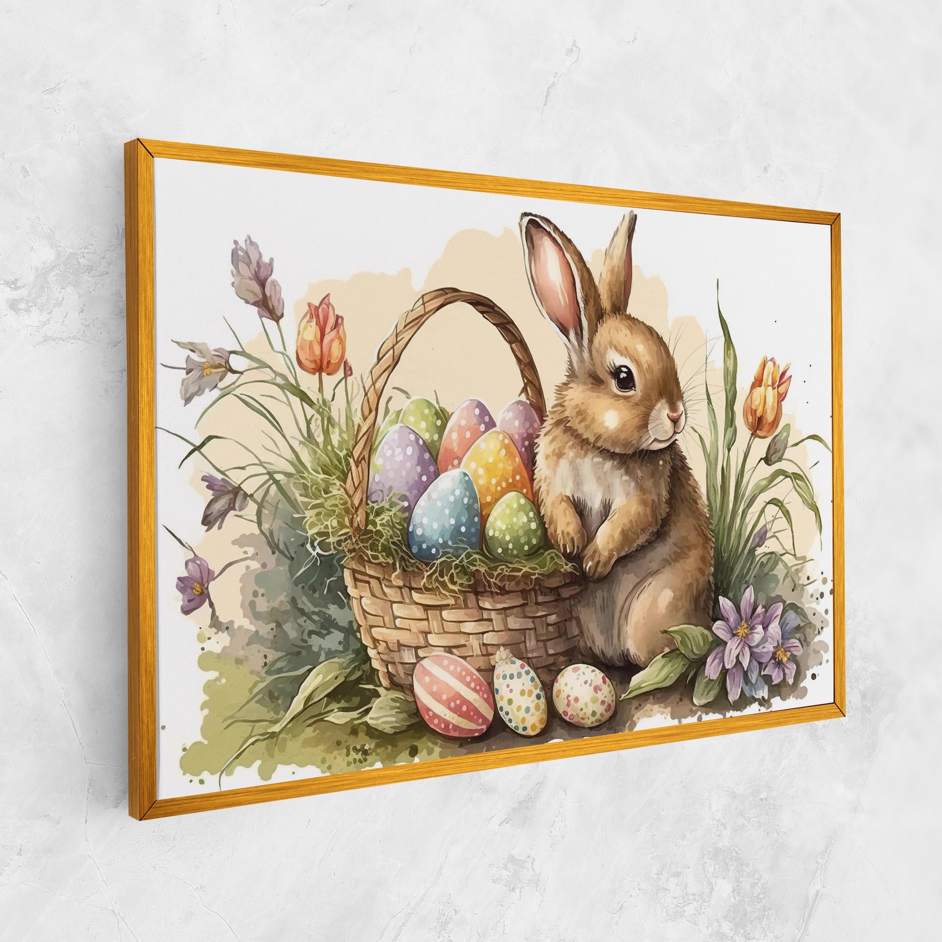 Leinwandbild Eggs Baby Bunny mockup 1