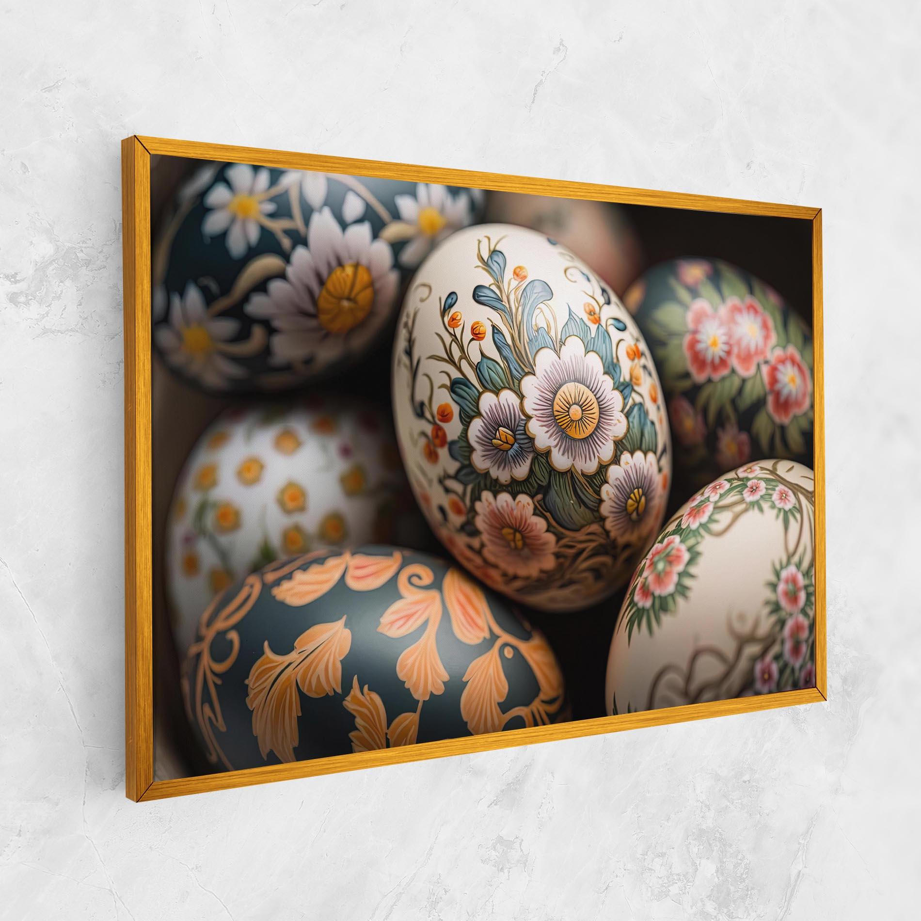 Leinwandbild Floral Painted Eggs mockup 1