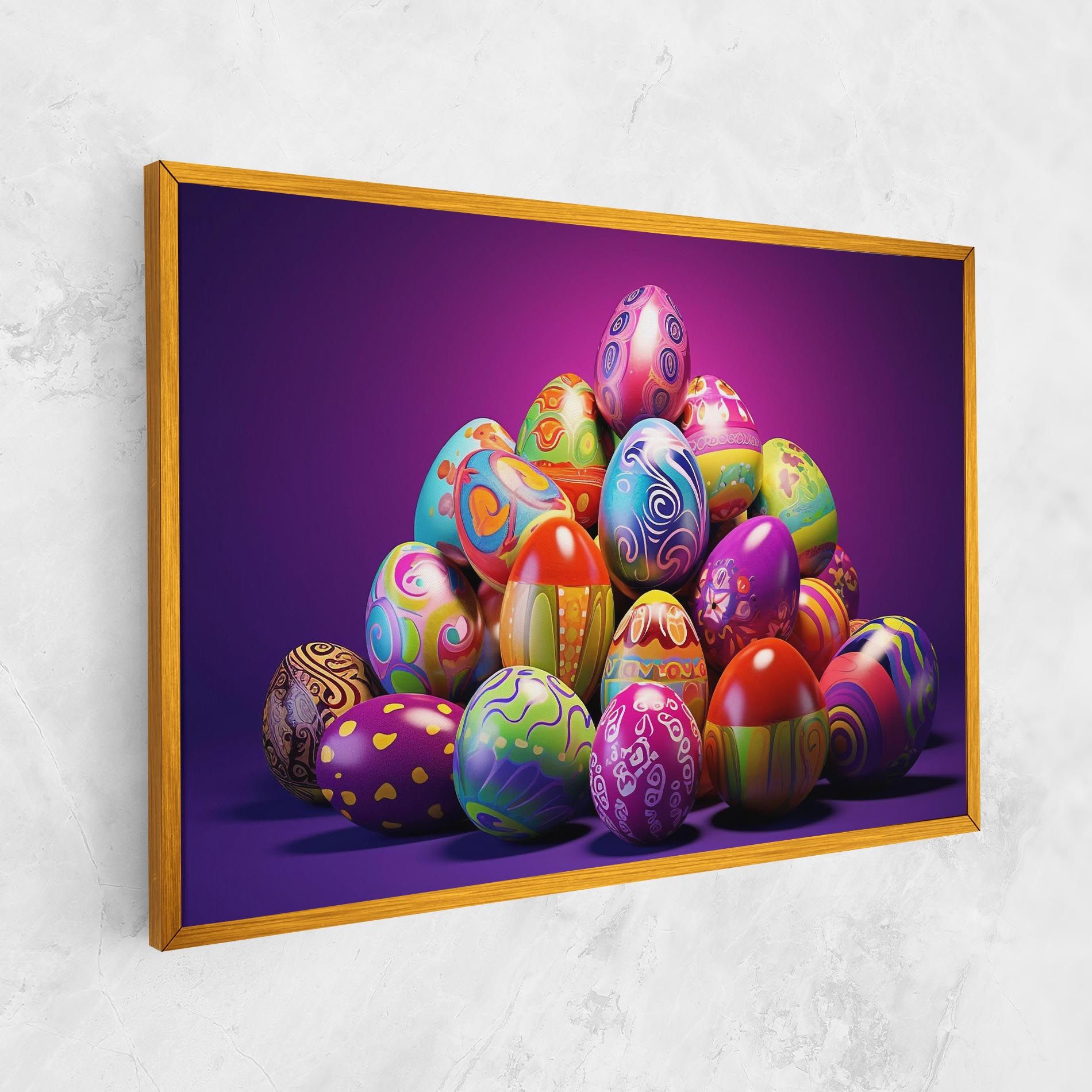 Pile Colorful Eggs mockup 1