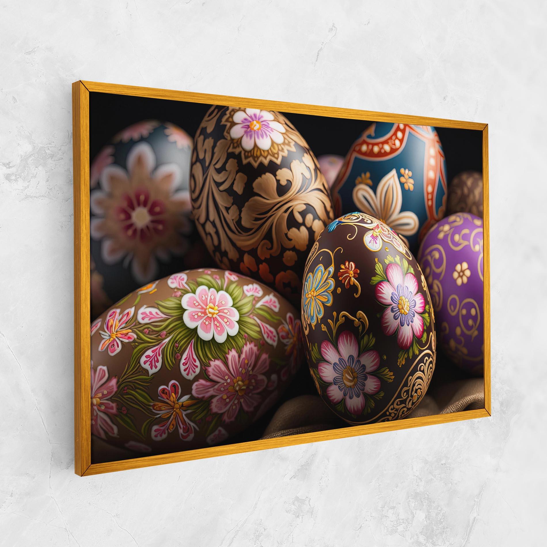 Leinwandbild Pretty Painted Eggs mockup 1