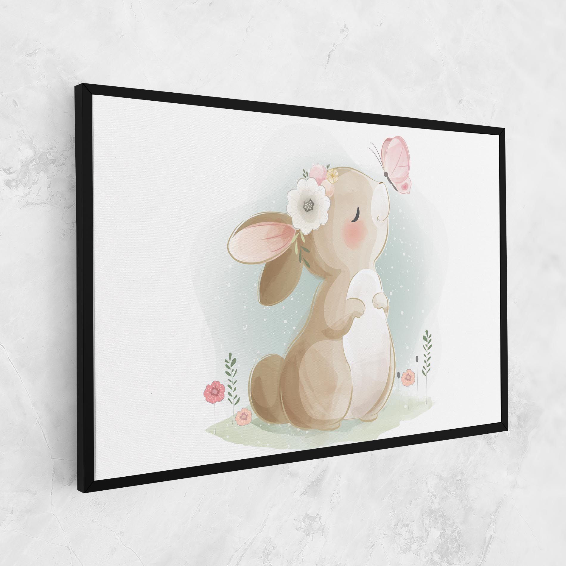 Butterfly On Bunny Nose mockup 1