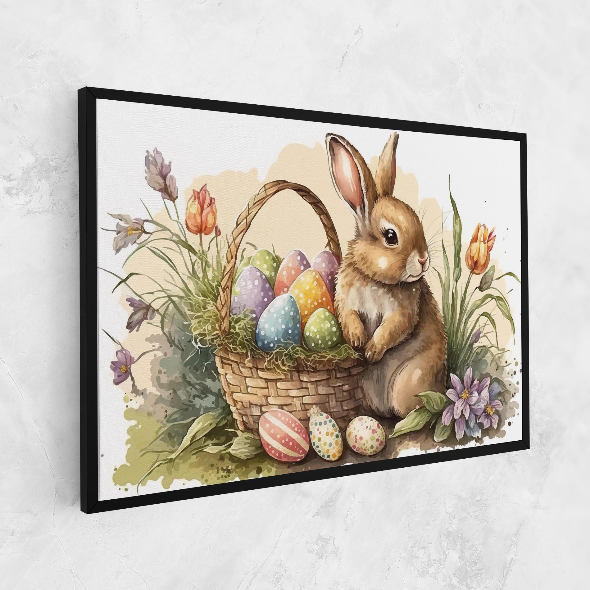 Leinwandbild Eggs Baby Bunny mockup 1
