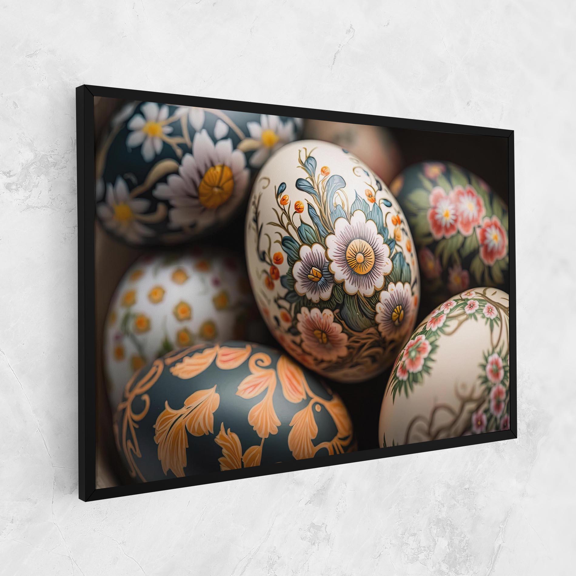 Leinwandbild Floral Painted Eggs mockup 1