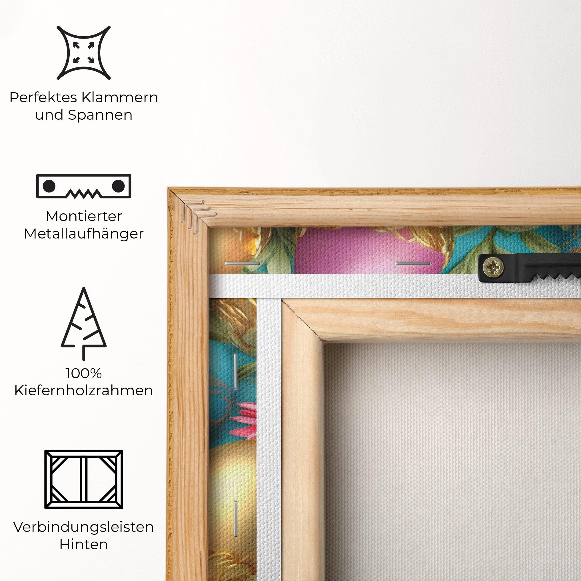 Leinwandbild Blue Pink Easter Egs mockup 5