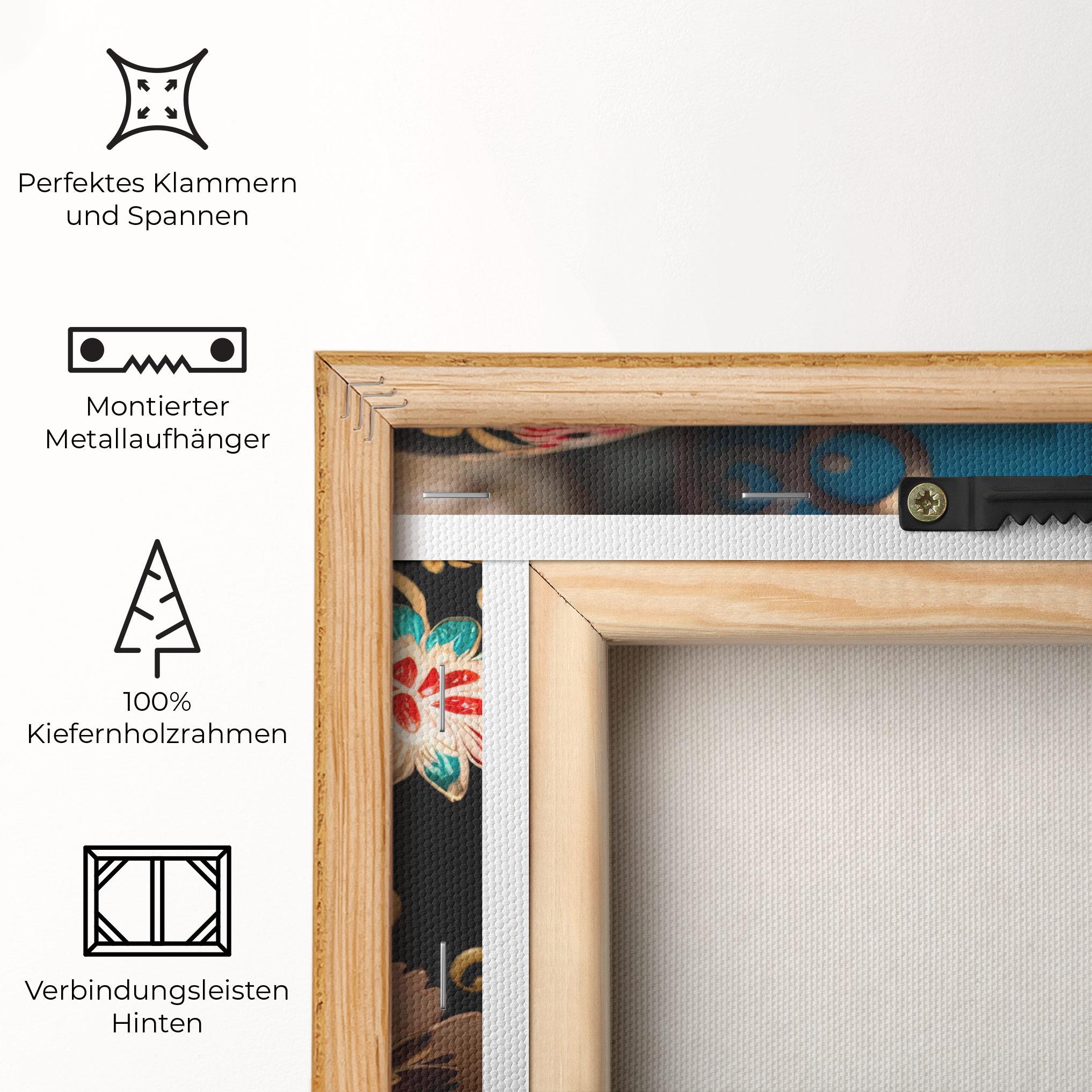 Leinwandbild Close Up Painted Eggs mockup 5