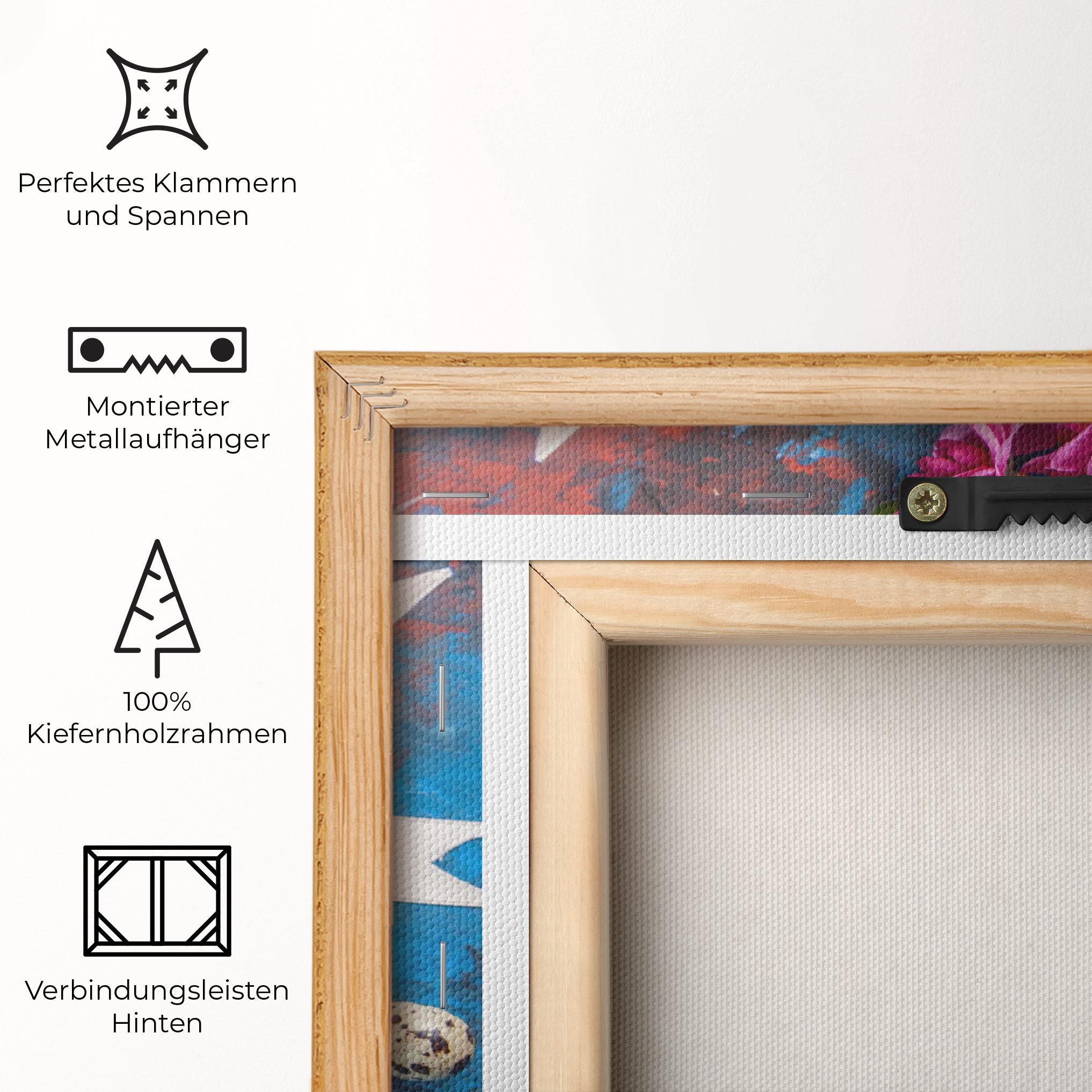 Leinwandbild Colored Easter Eggs mockup 5