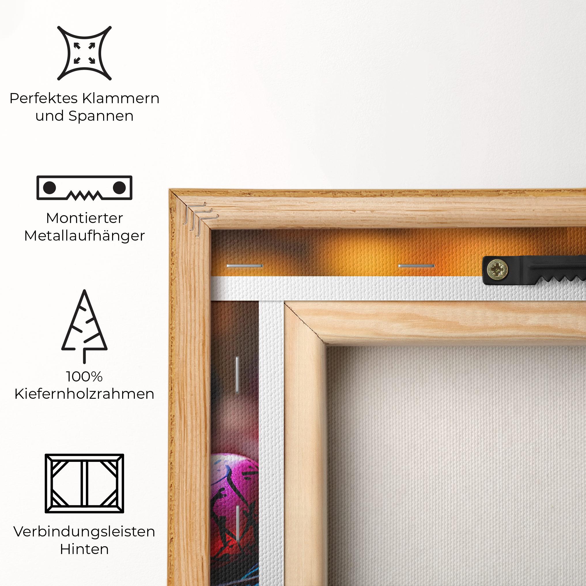 Leinwandbild Colorful Easter Eggs mockup 5