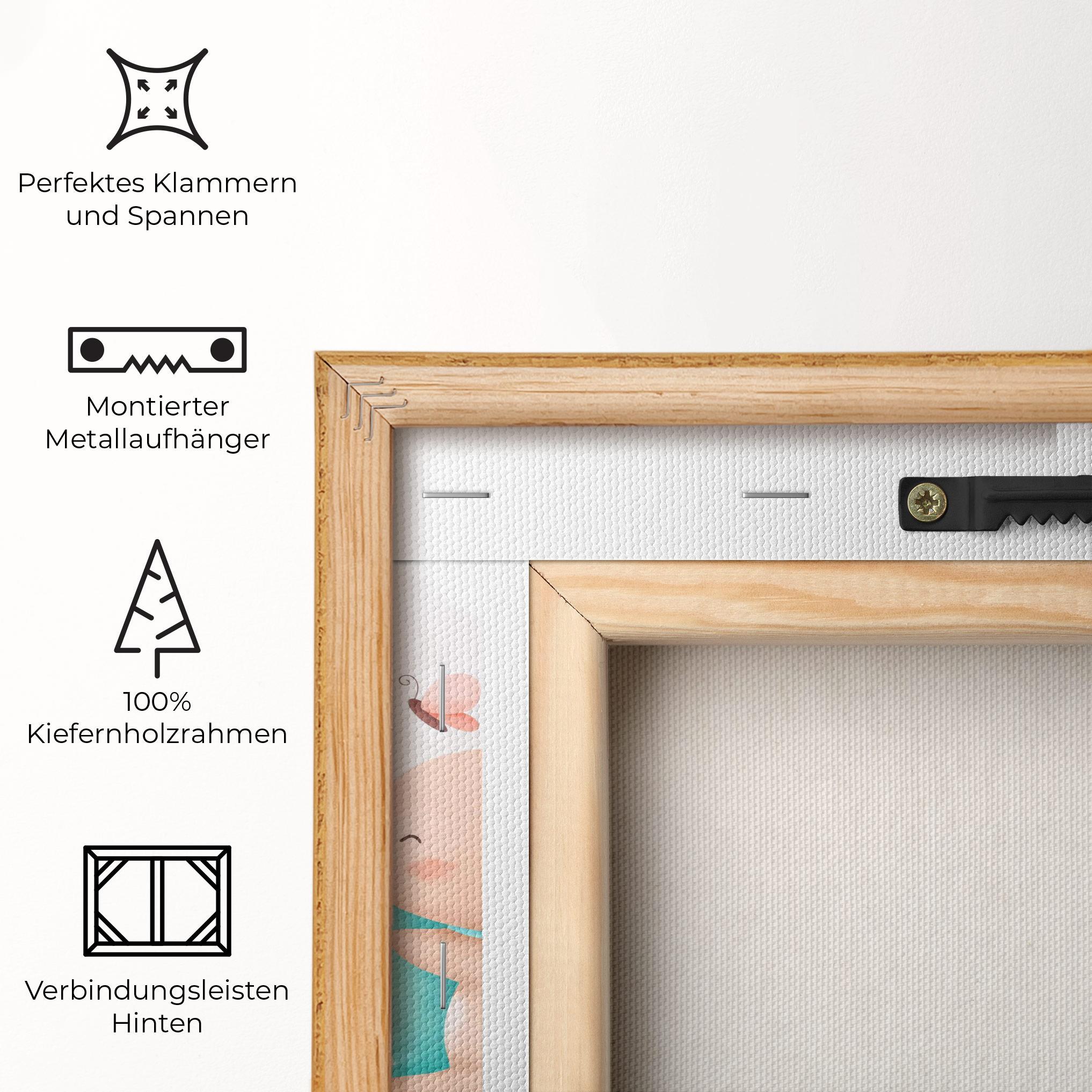 Leinwandbild Cute Bunny Art mockup 5