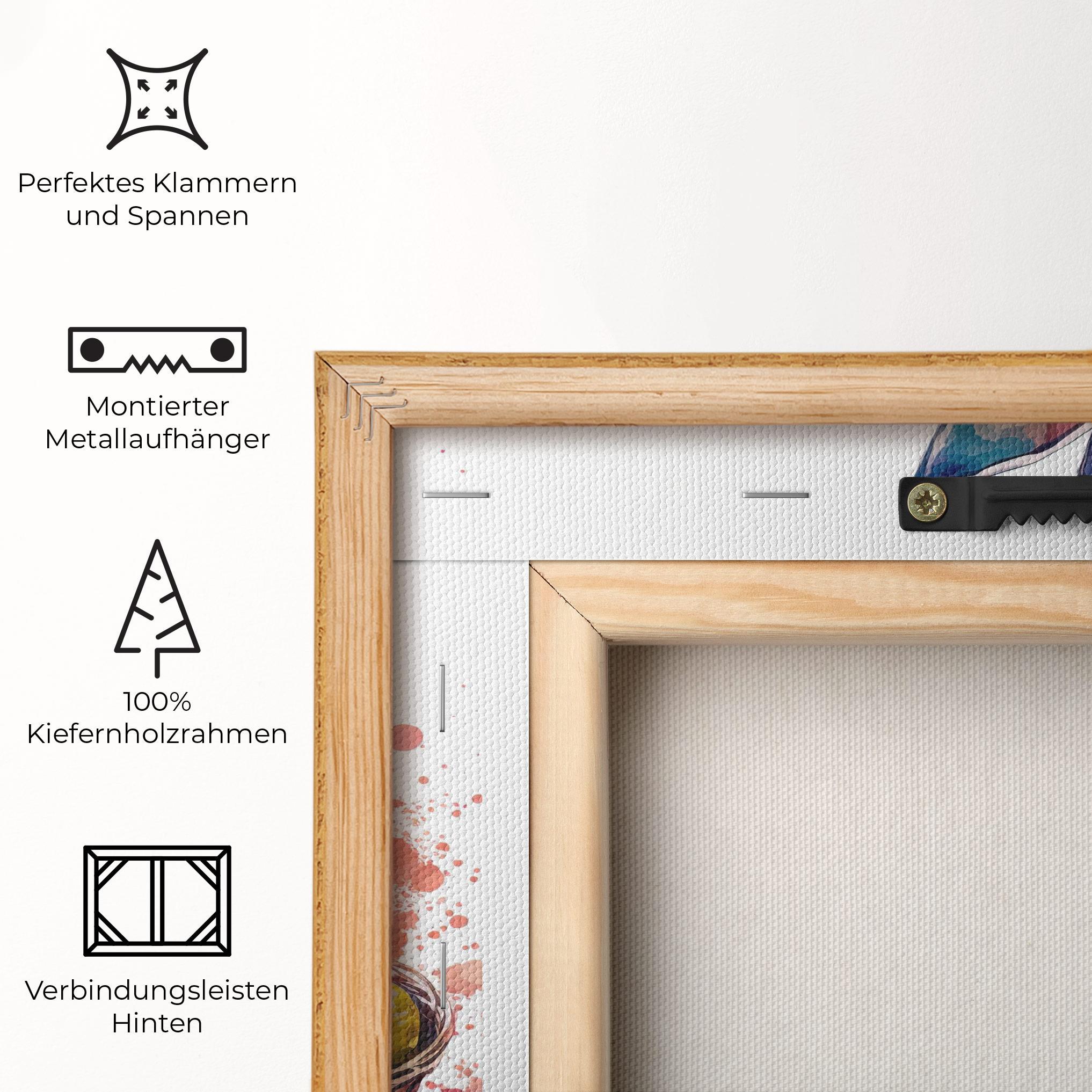 Leinwandbild Easter Bunny Watercolor mockup 5