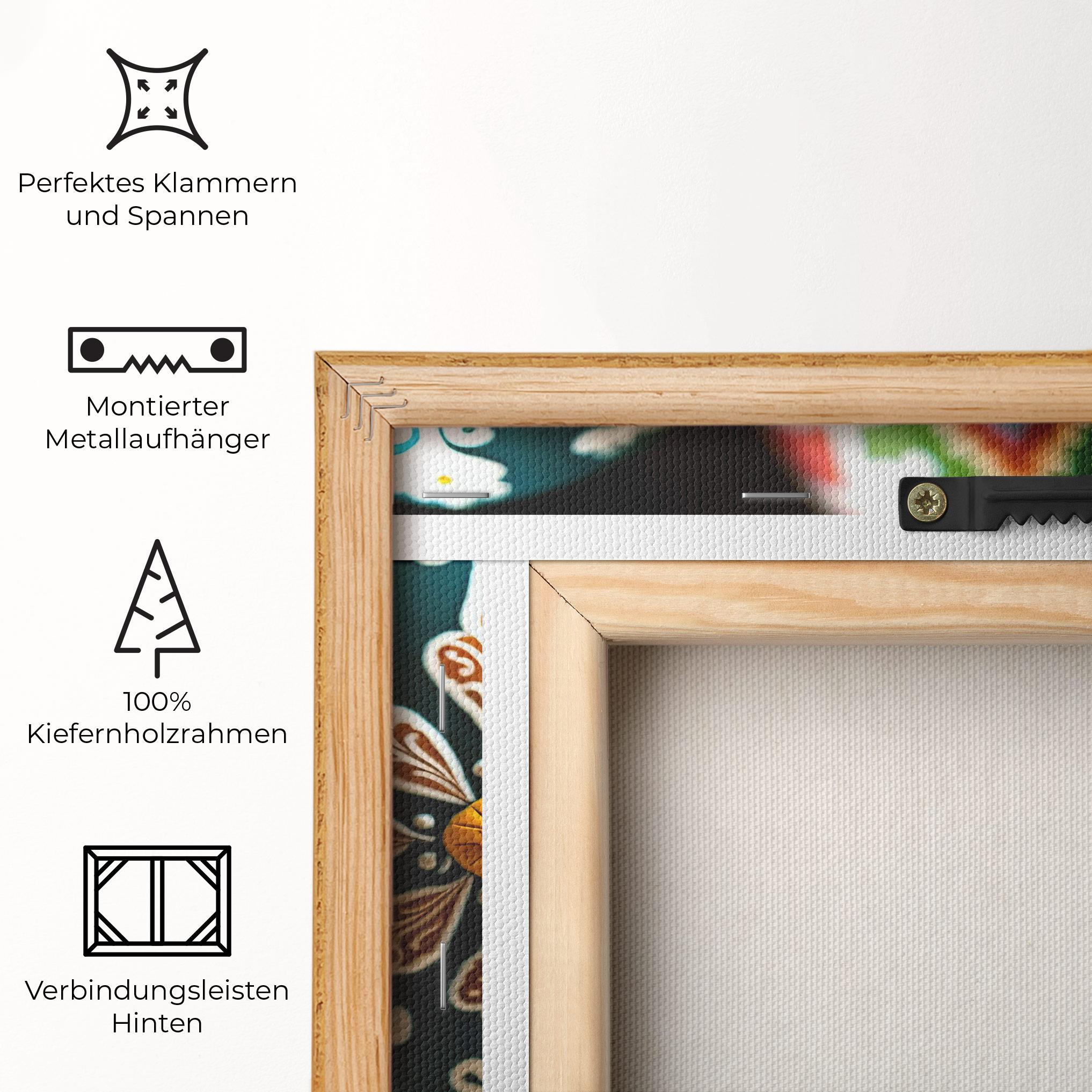 Leinwandbild Easter Eggs Ornament mockup 5