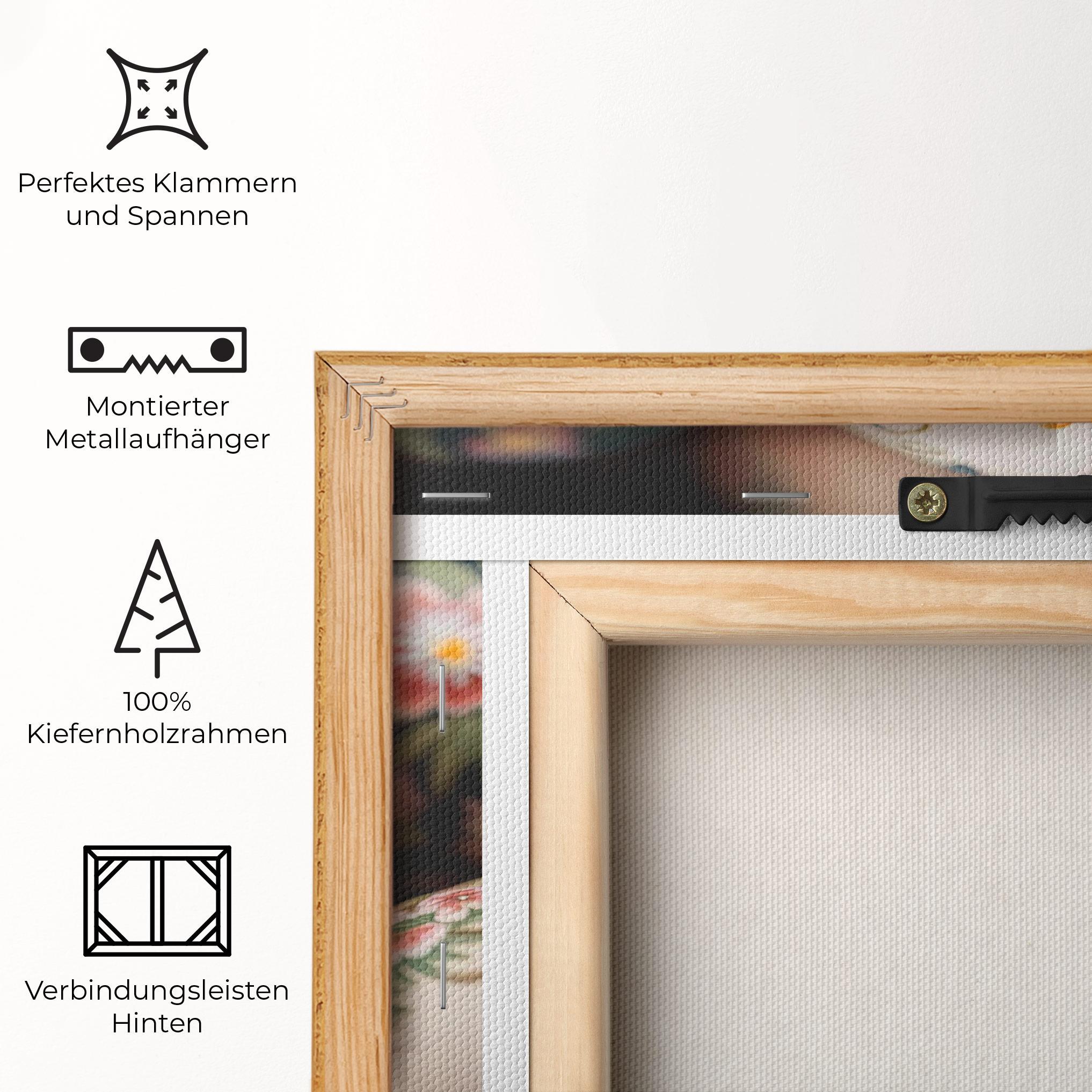 Leinwandbild Floral Painted Eggs mockup 5