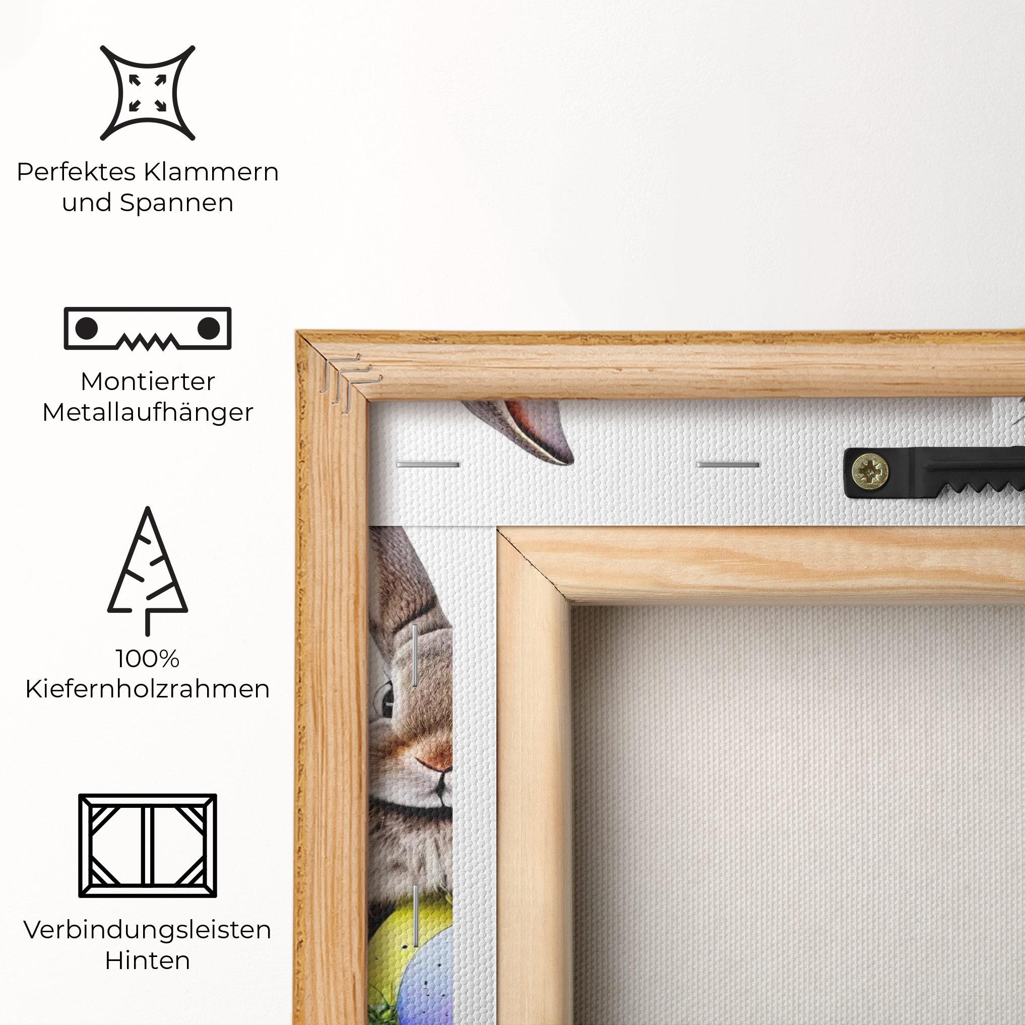 Leinwandbild Flowers Easter Bunny mockup 5