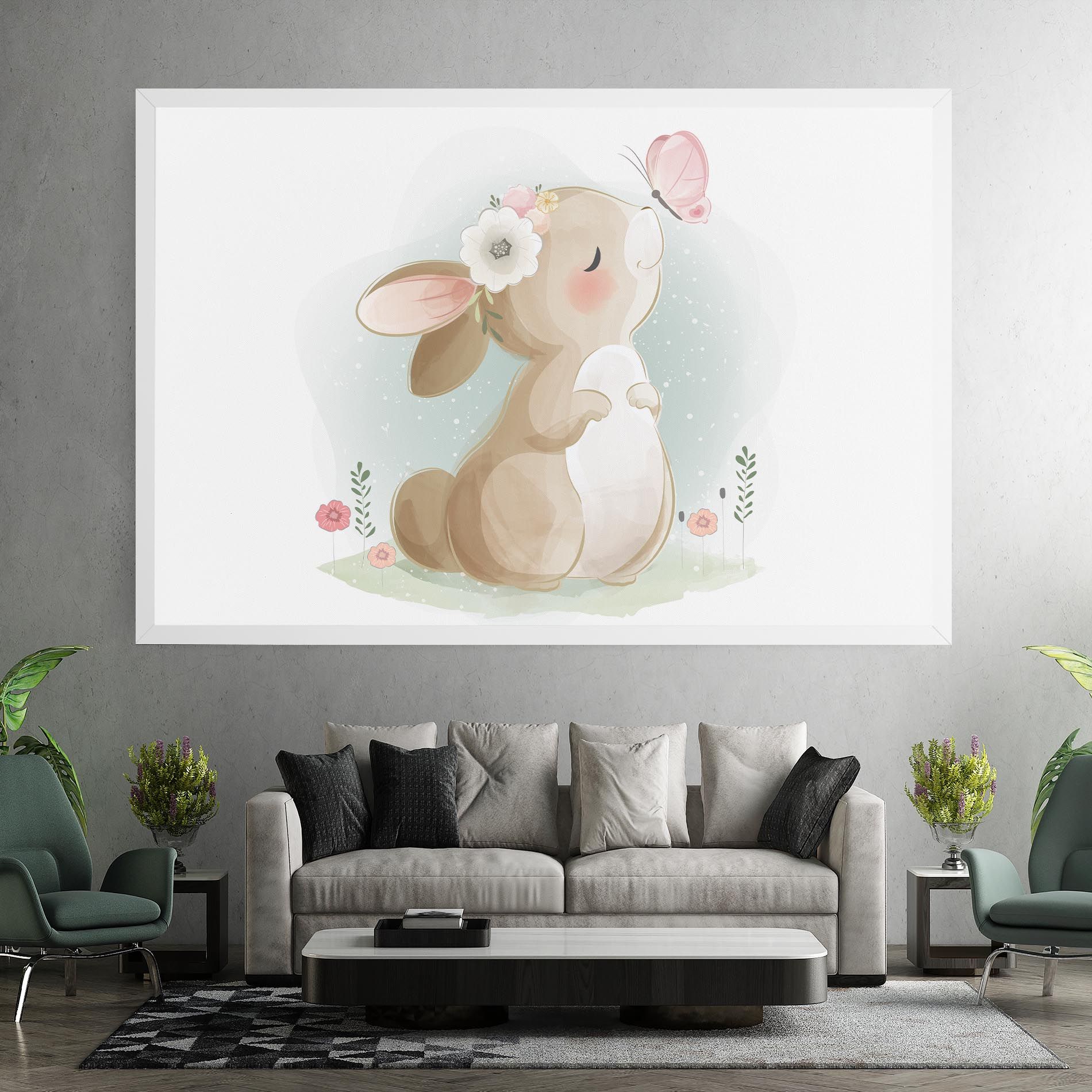 Butterfly On Bunny Nose mockup 7