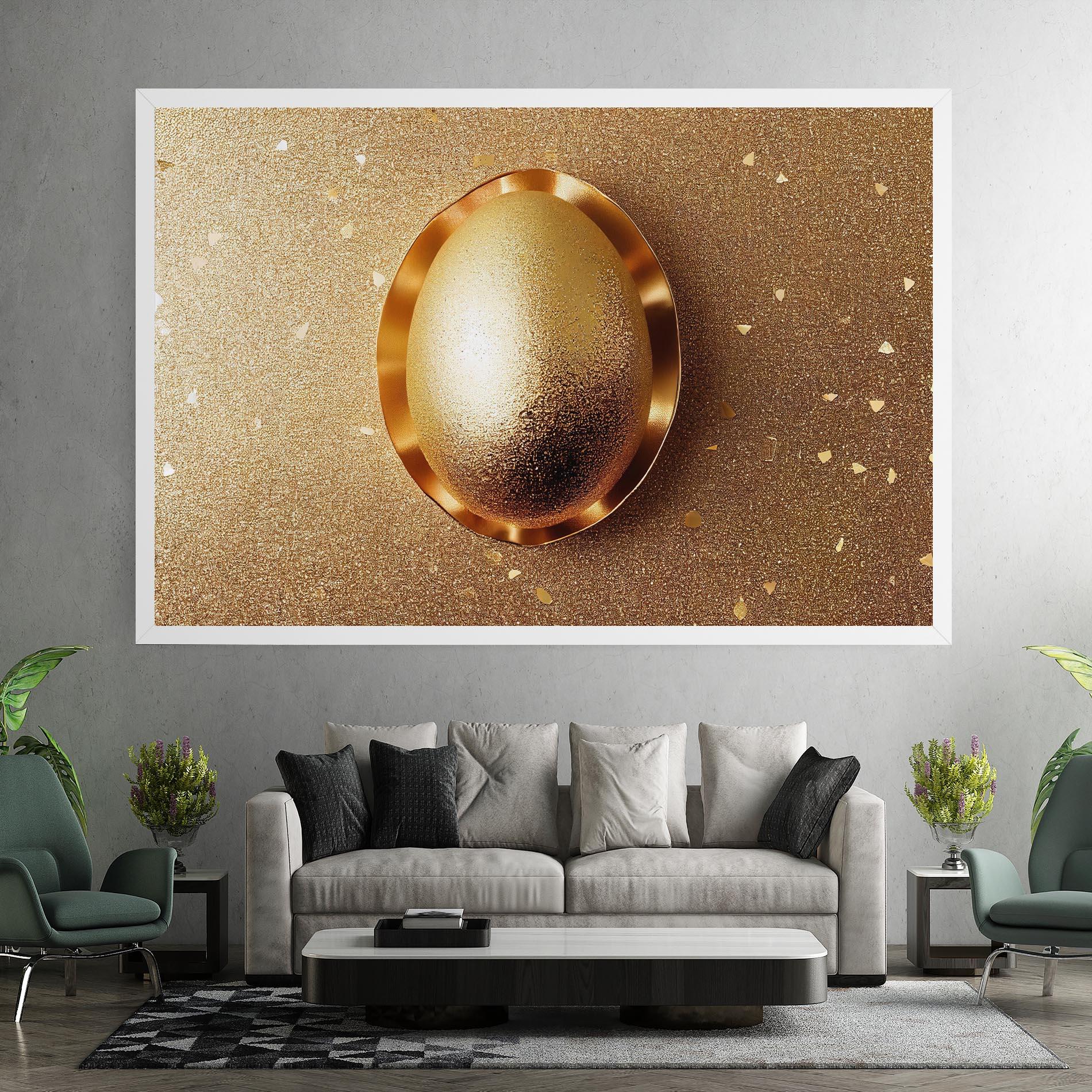 Leinwandbild Golden Egg Chocolate mockup 7