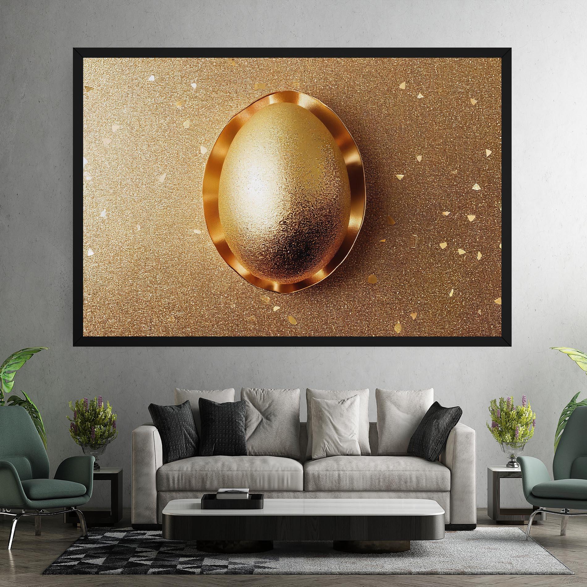 Leinwandbild Golden Egg Chocolate mockup 7