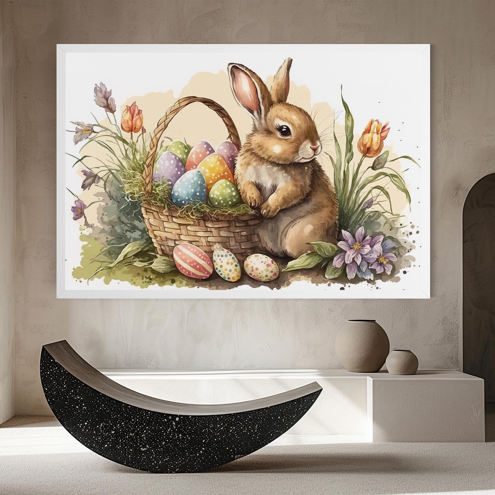 Leinwandbild Eggs Baby Bunny mockup 8
