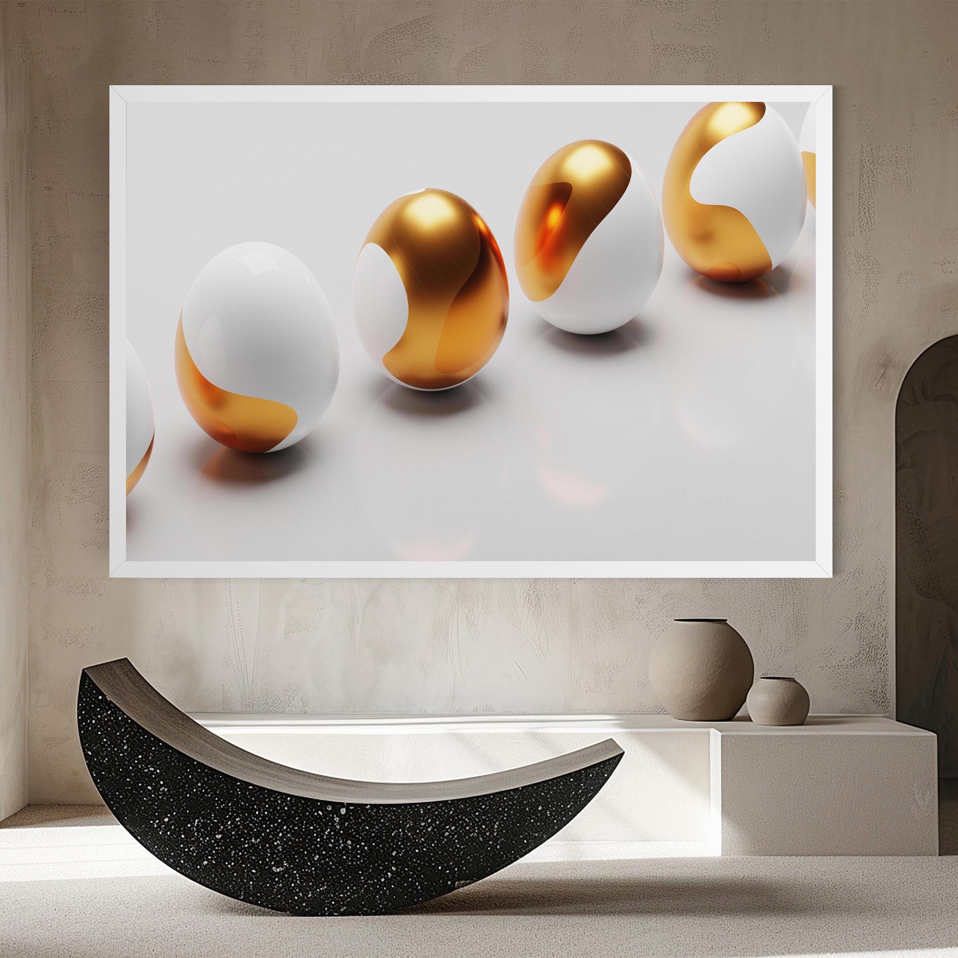 Leinwandbild Elegant Easter Eggs mockup 8