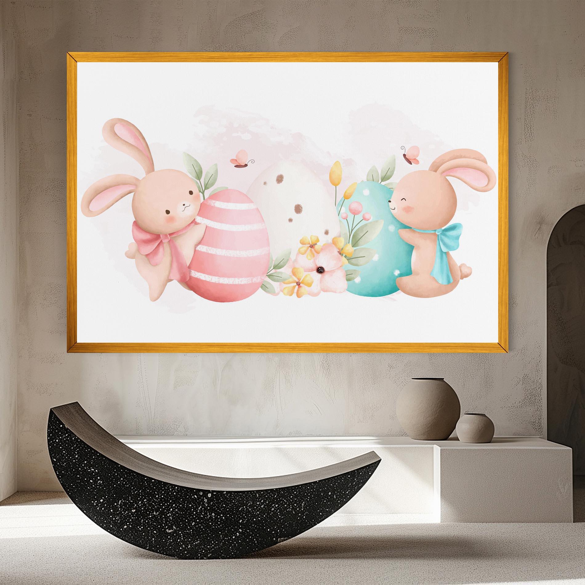 Leinwandbild Cute Bunny Art mockup 8