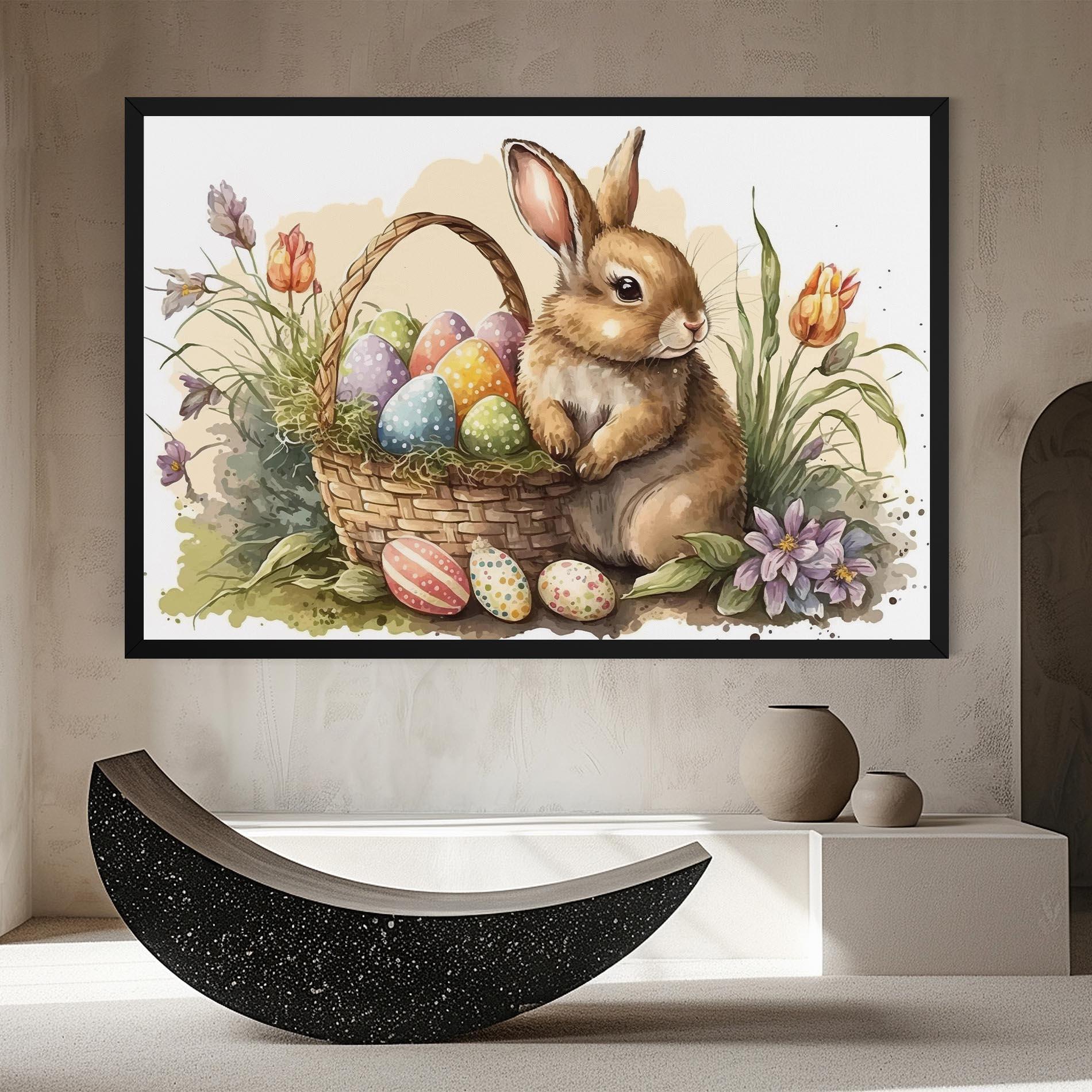 Leinwandbild Eggs Baby Bunny mockup 8