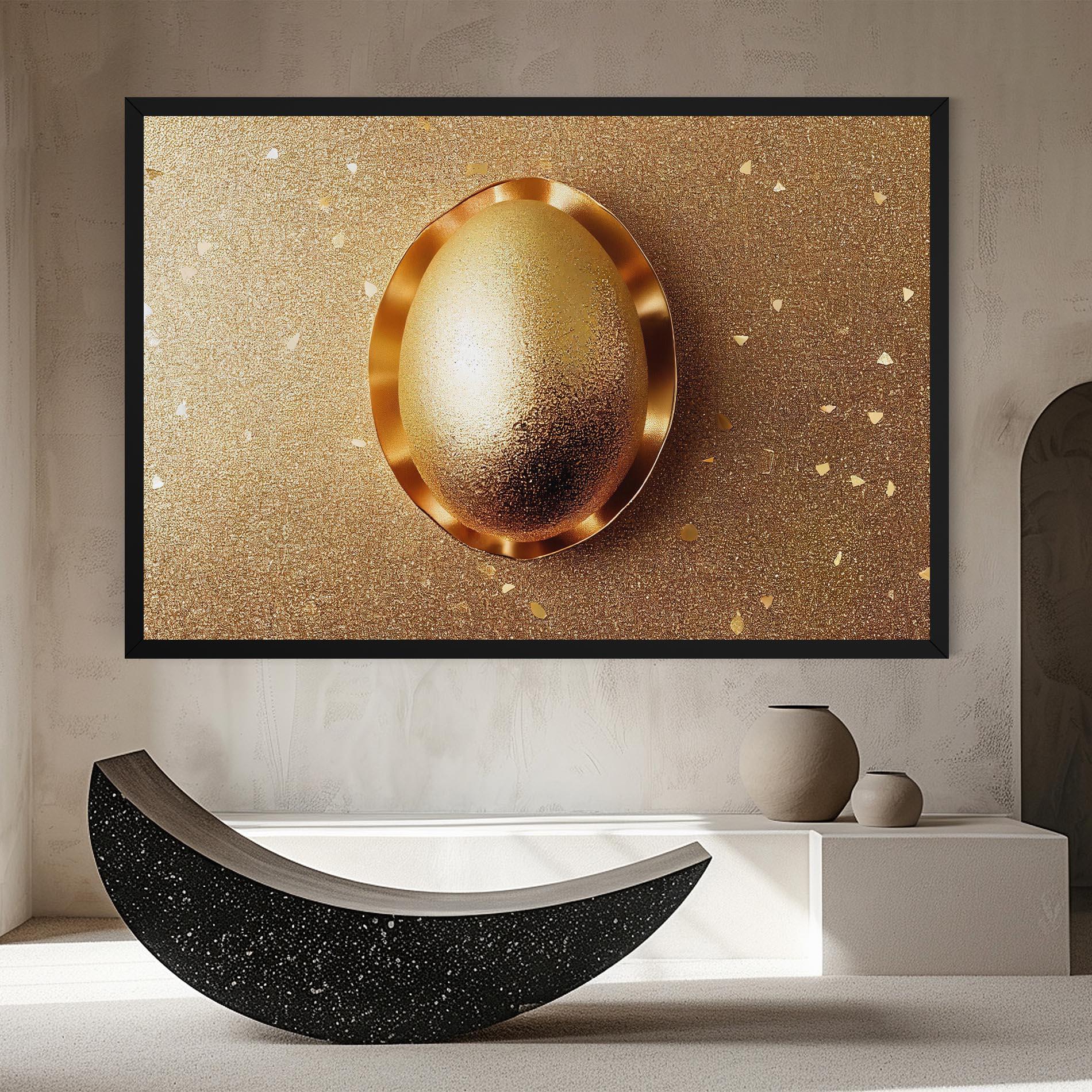 Leinwandbild Golden Egg Chocolate mockup 8