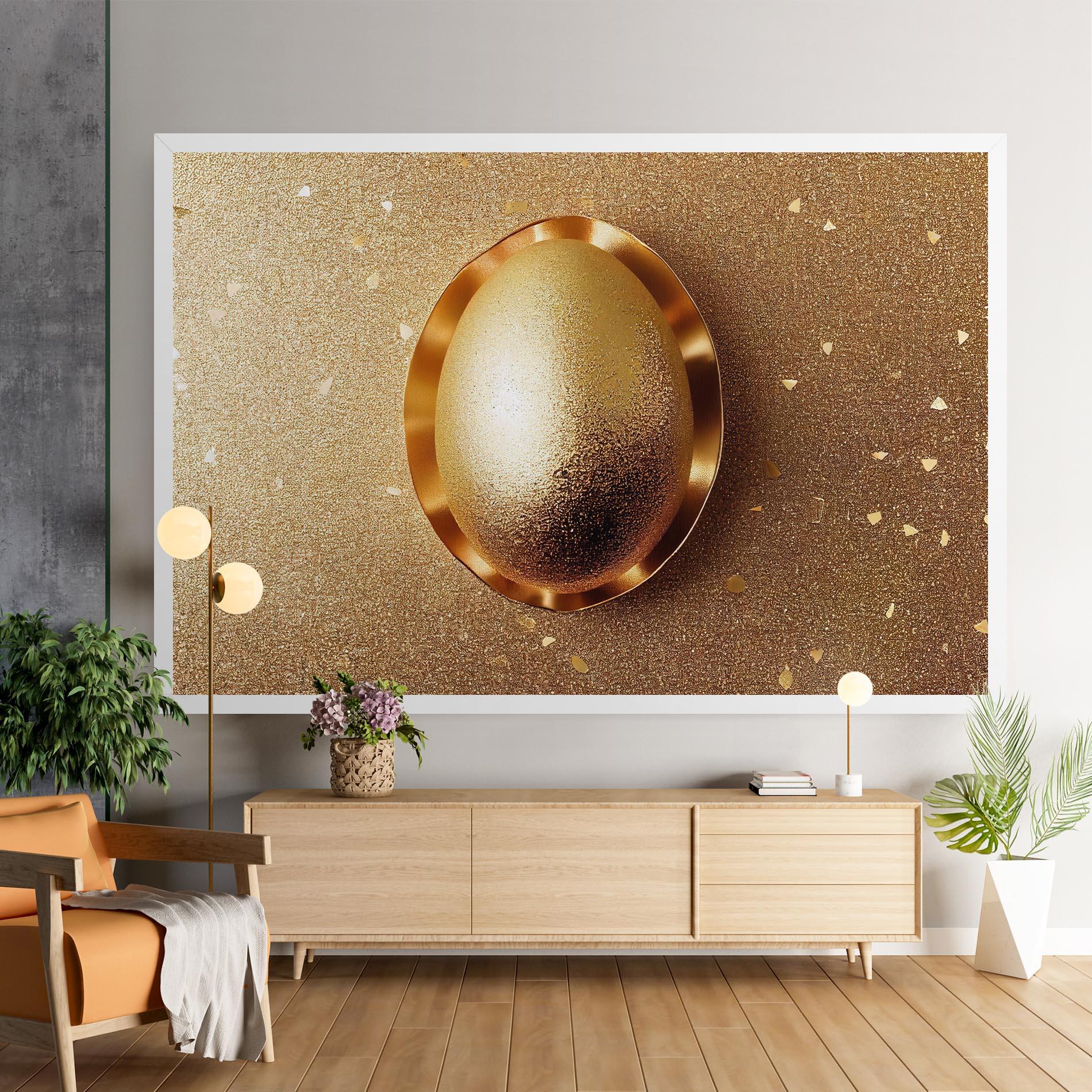 Leinwandbild Golden Egg Chocolate mockup 9