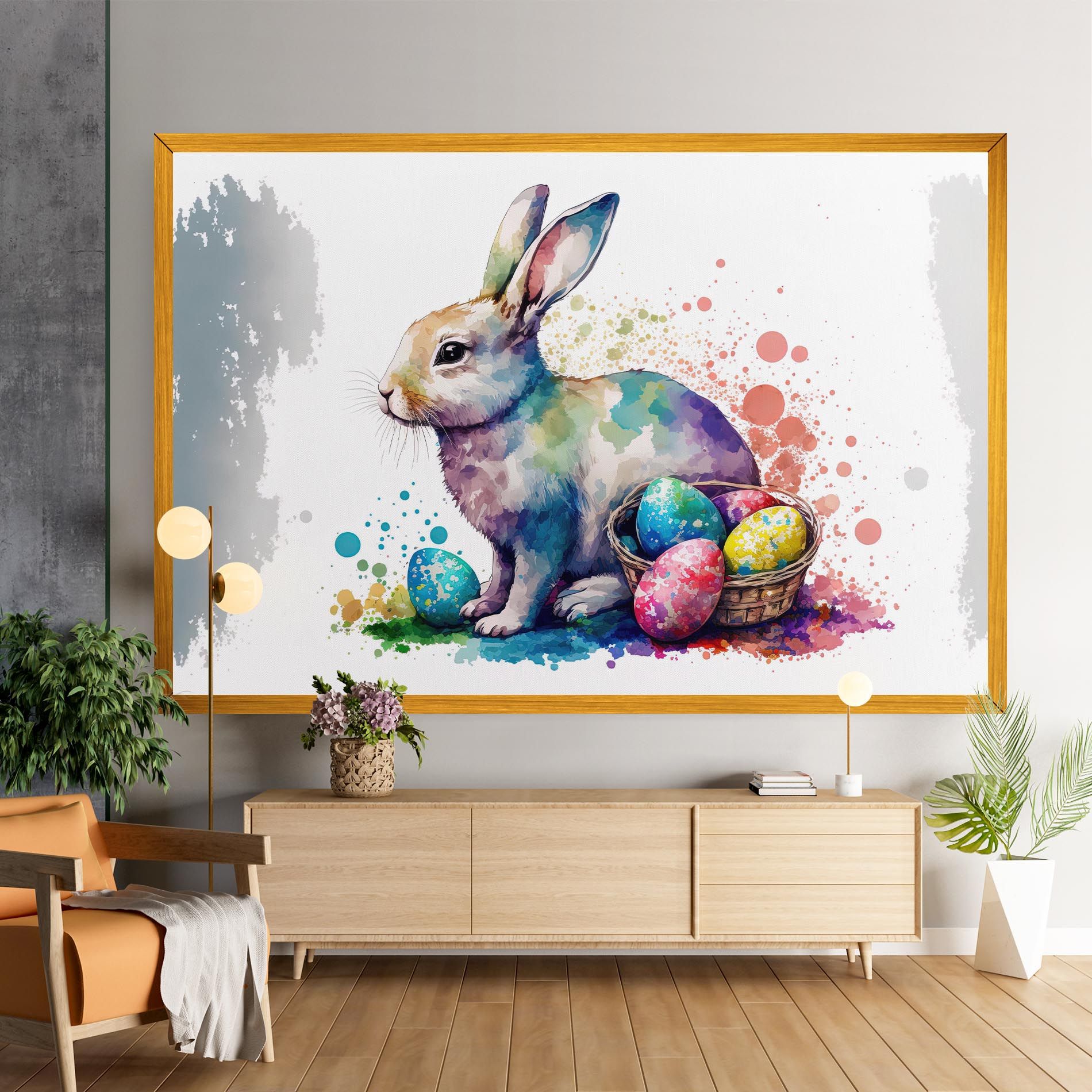 Easter Bunny Watercolor mockup 9