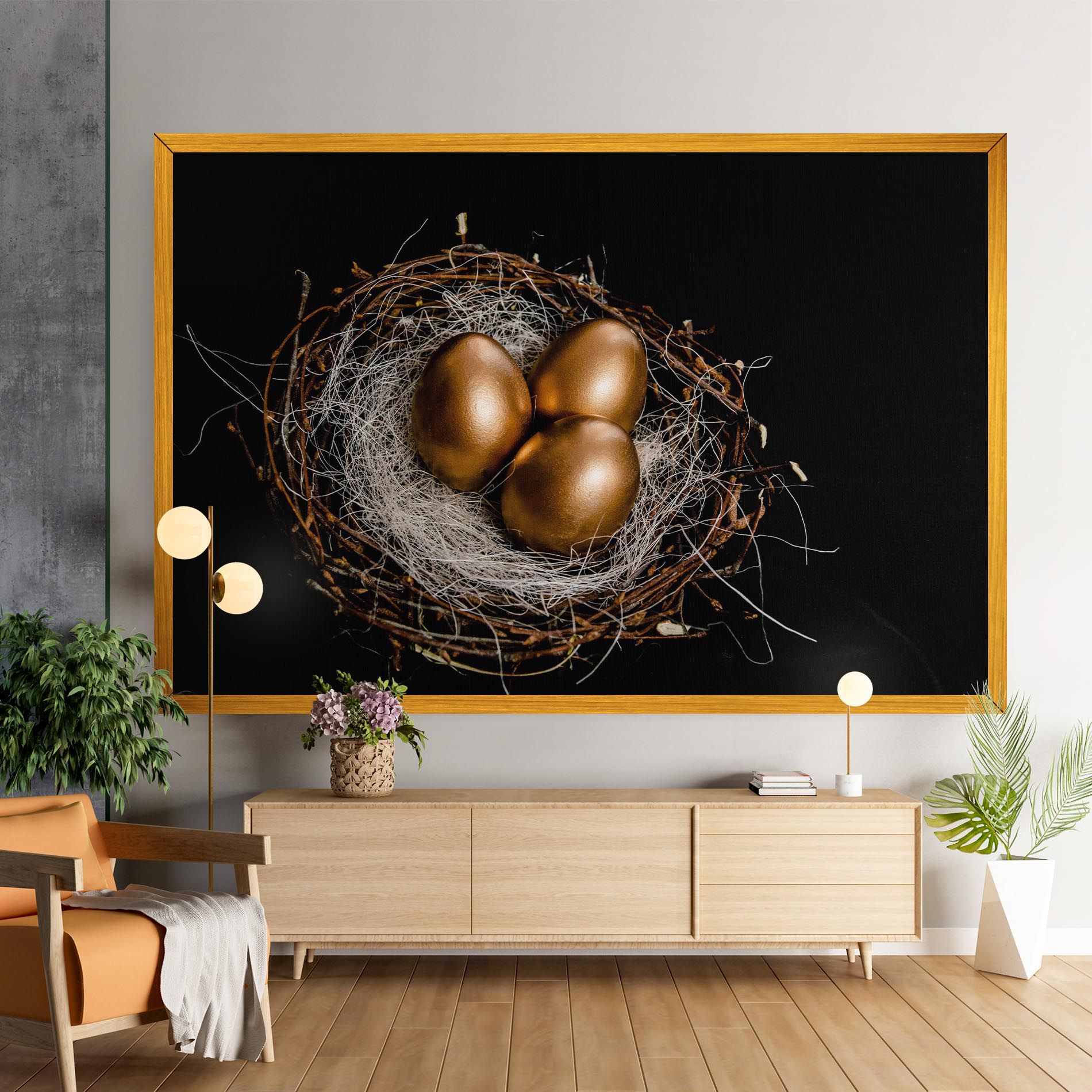 Pretty Golden Easter Eggs mockup 9