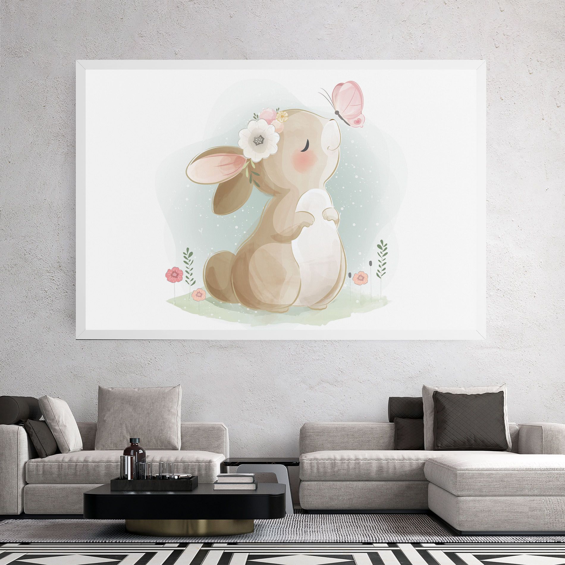 Butterfly On Bunny Nose mockup 2