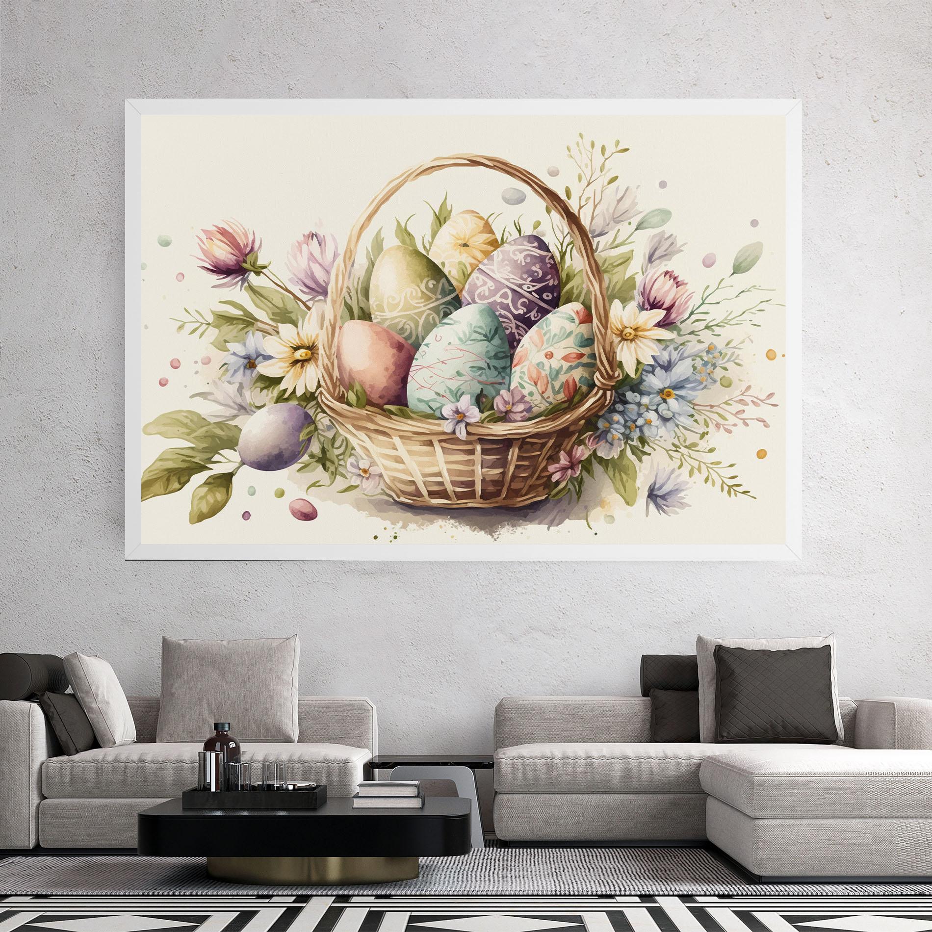 Leinwandbild Eggs Basket mockup 2