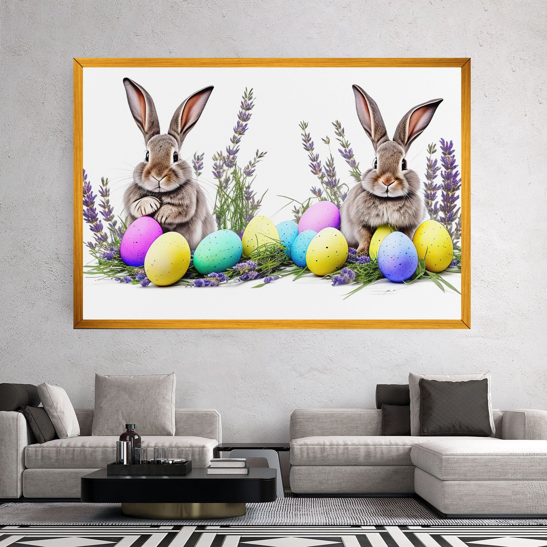 Flowers Easter Bunny mockup 2