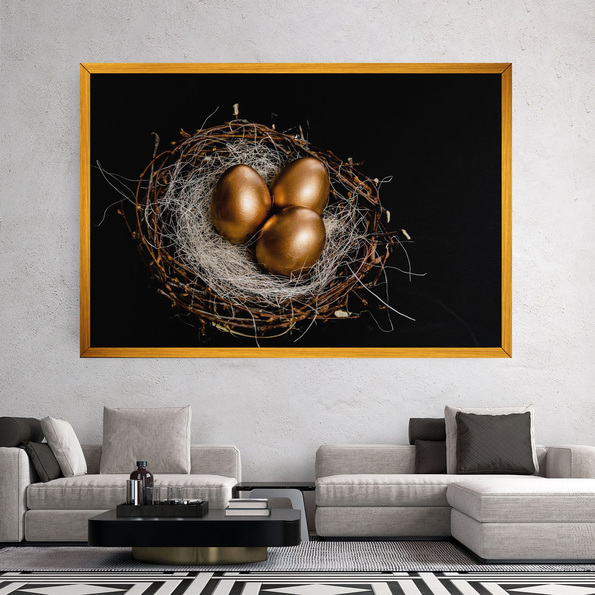 Pretty Golden Easter Eggs mockup 2