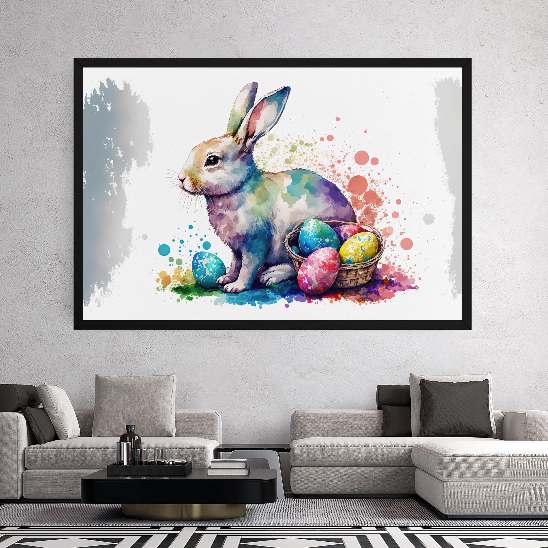 Easter Bunny Watercolor mockup 2