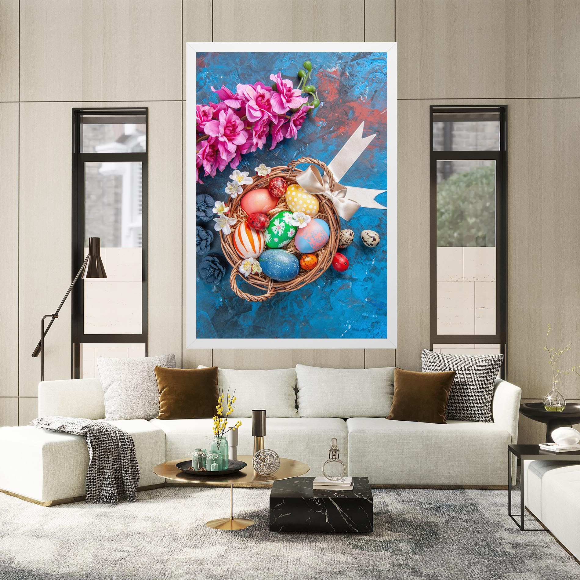 Colored Easter Eggs mockup 2