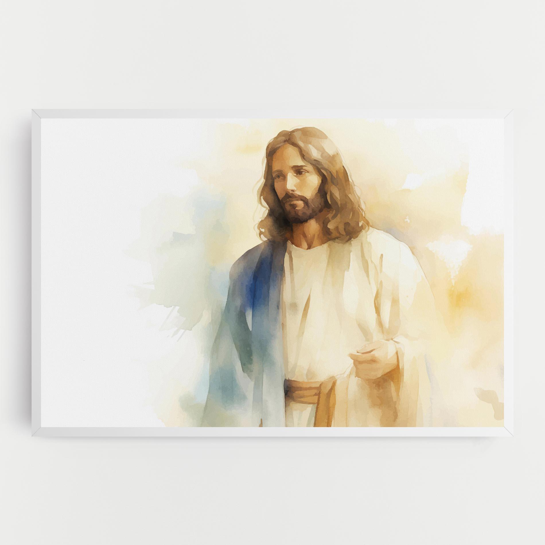 Leinwandbild Jesus Light Art mockup 0