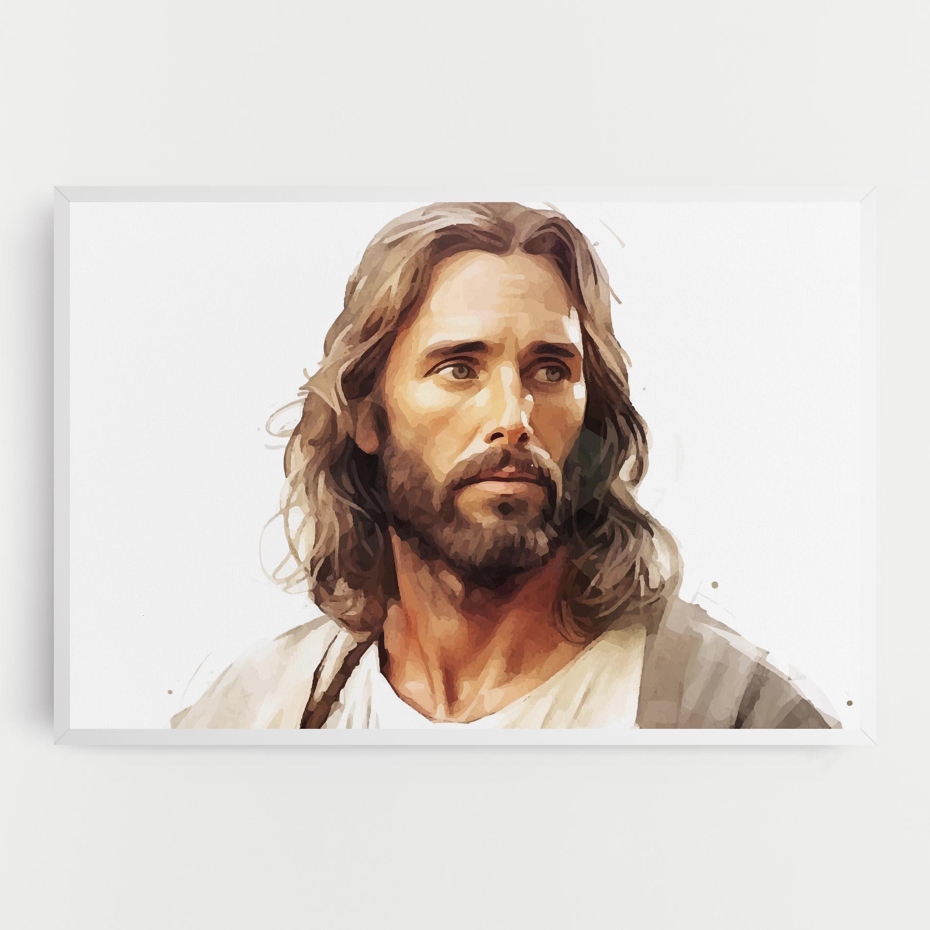 Leinwandbild Jesus Long Hair mockup 0