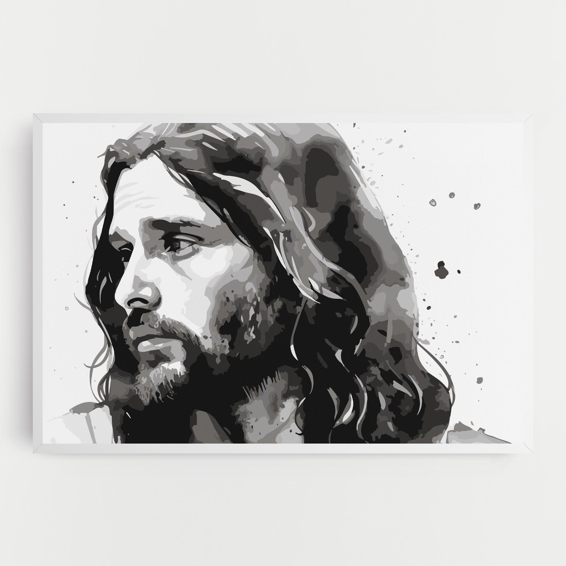 Leinwandbild Jesus Watercolor mockup 0