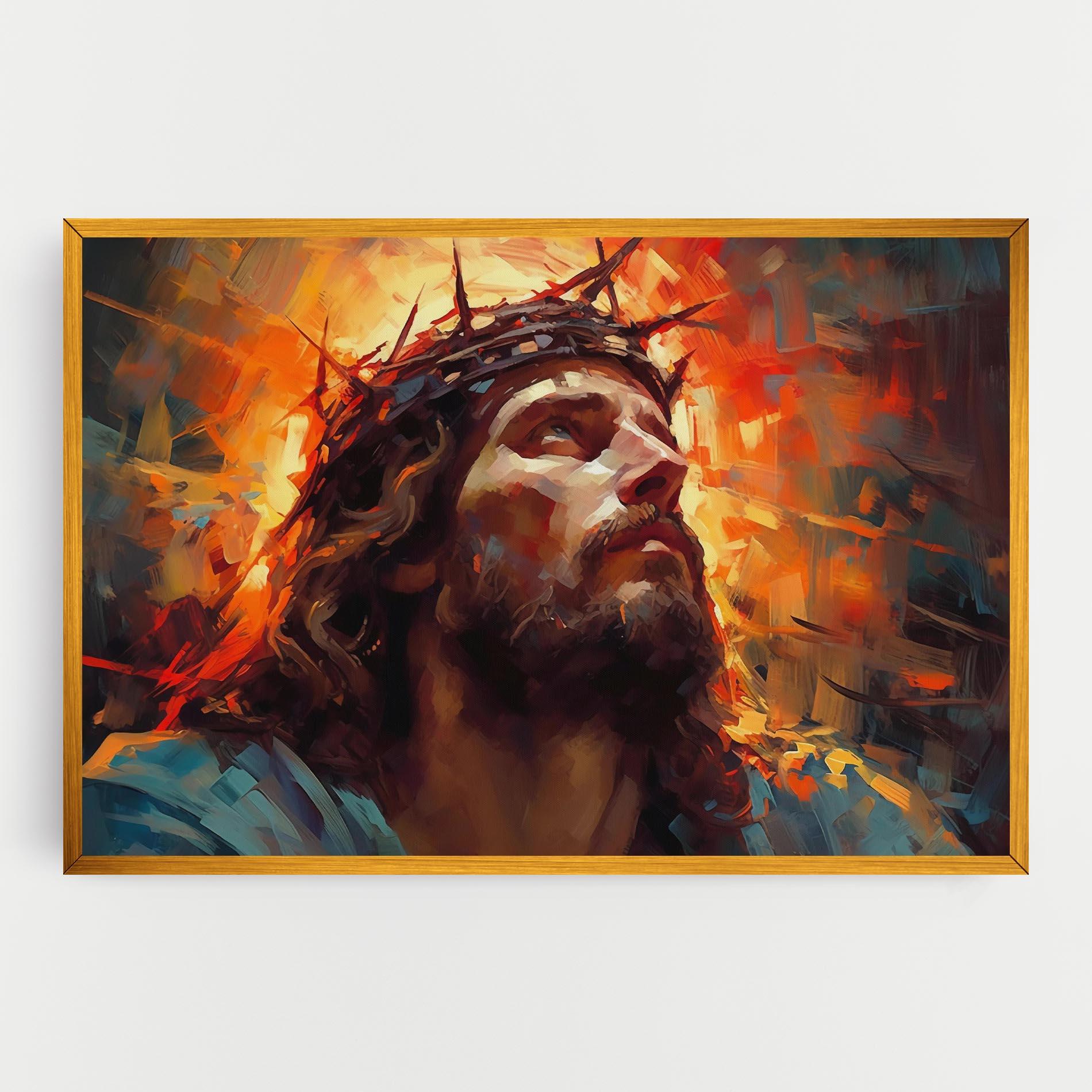 Leinwandbild Jesus Crown Light mockup 0