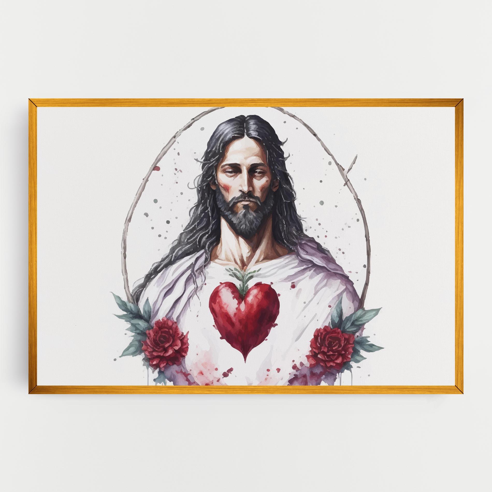 Leinwandbild Jesus Heart mockup 0