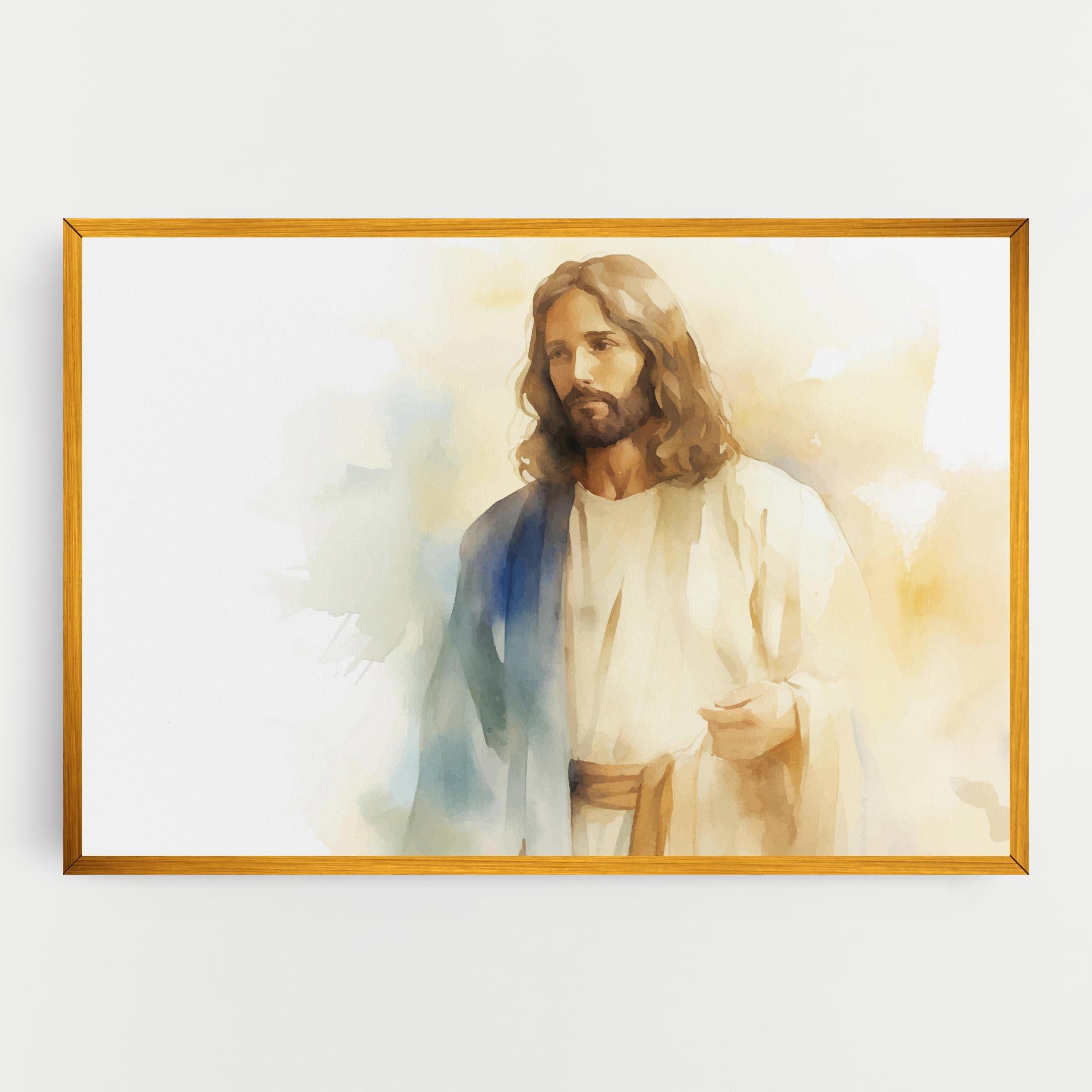 Leinwandbild Jesus Light Art mockup 0