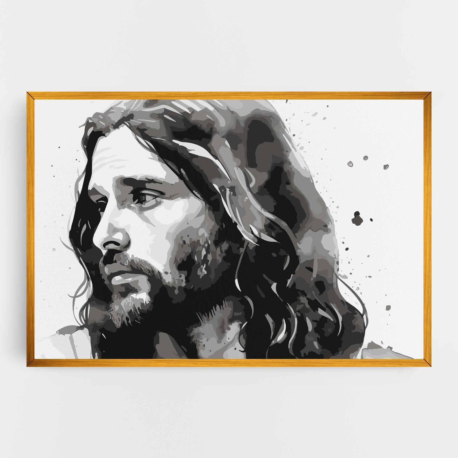Leinwandbild Jesus Watercolor mockup 0