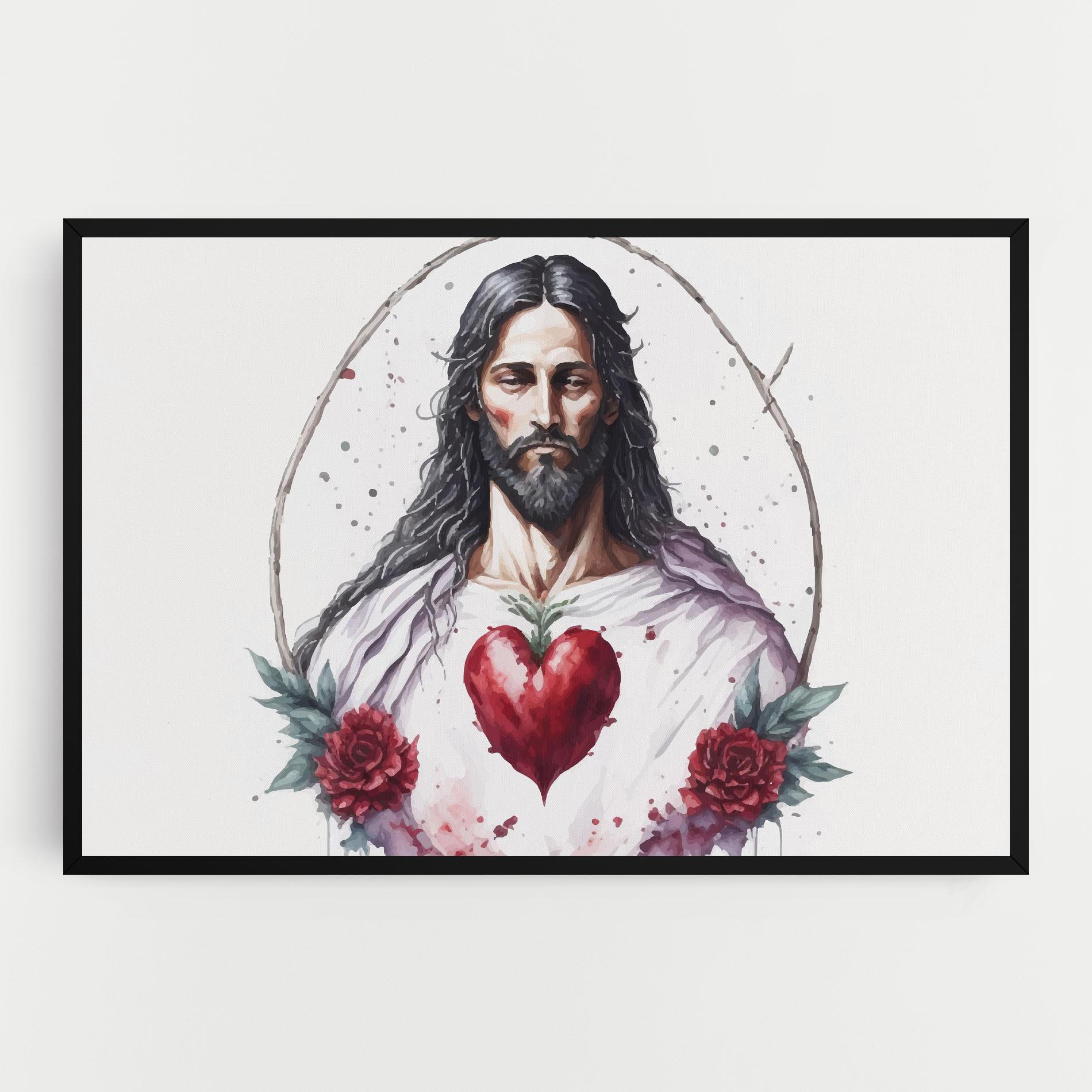 Leinwandbild Jesus Heart mockup 0