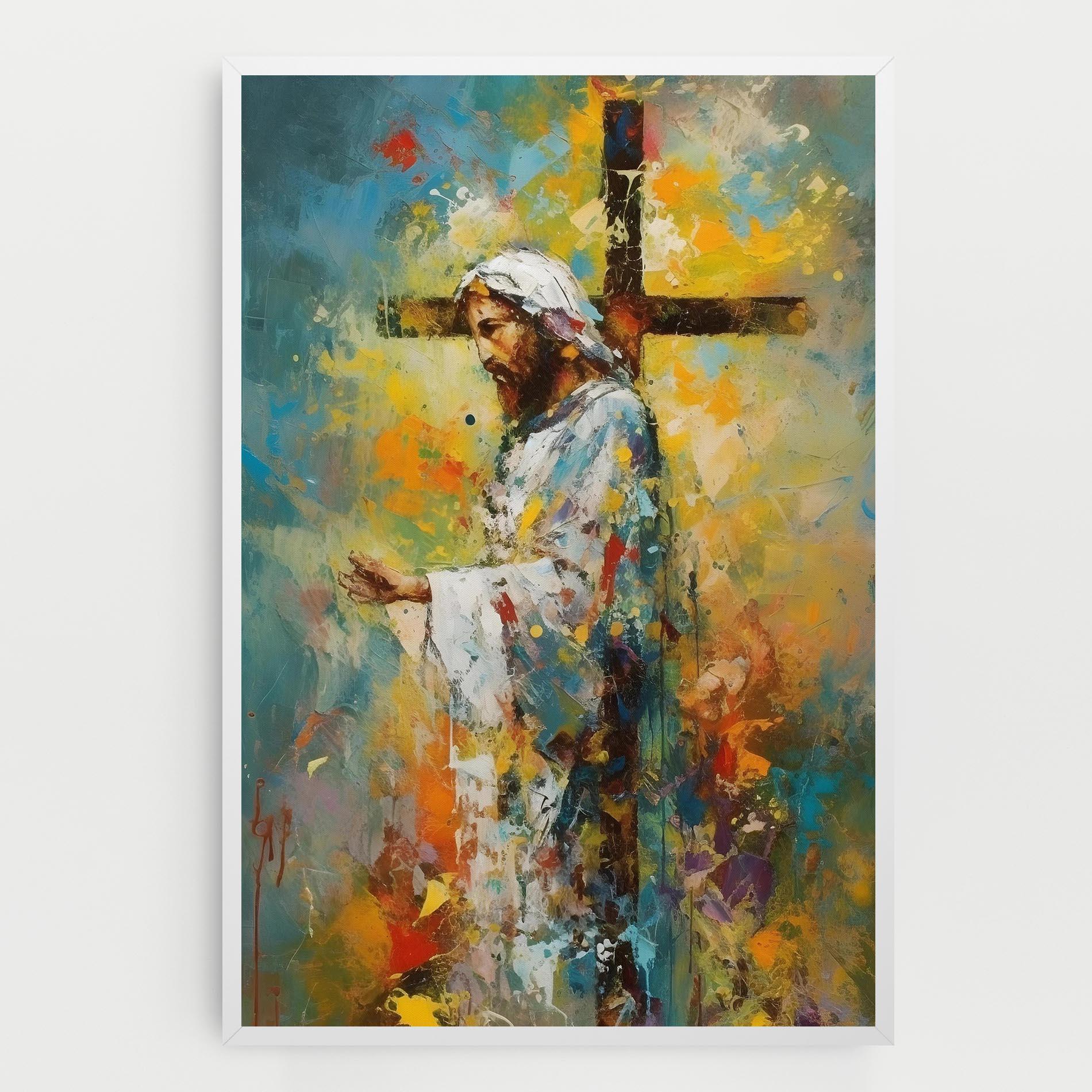 Leinwandbild Christ Art Painting mockup 0