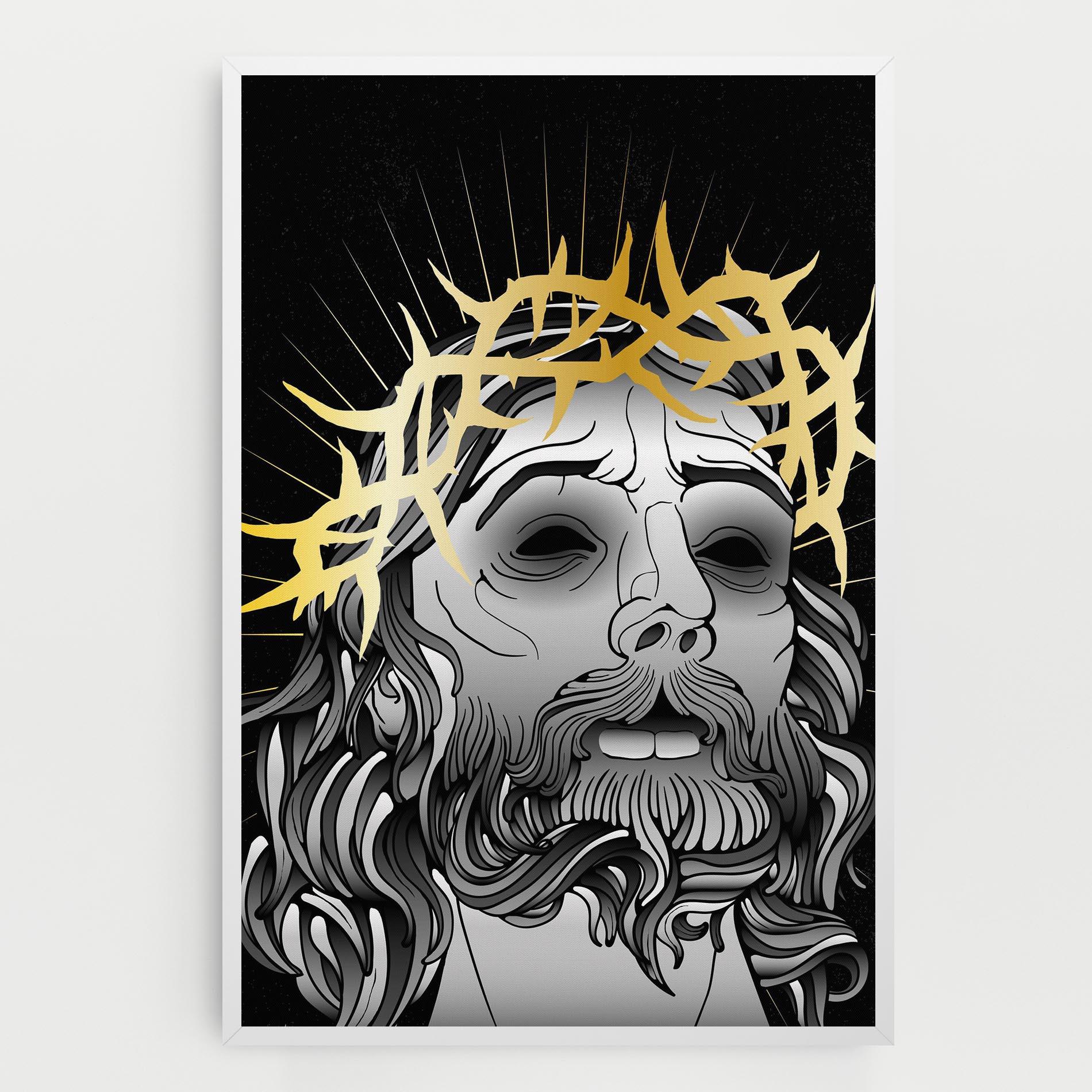 Leinwandbild Gold Christ mockup 0